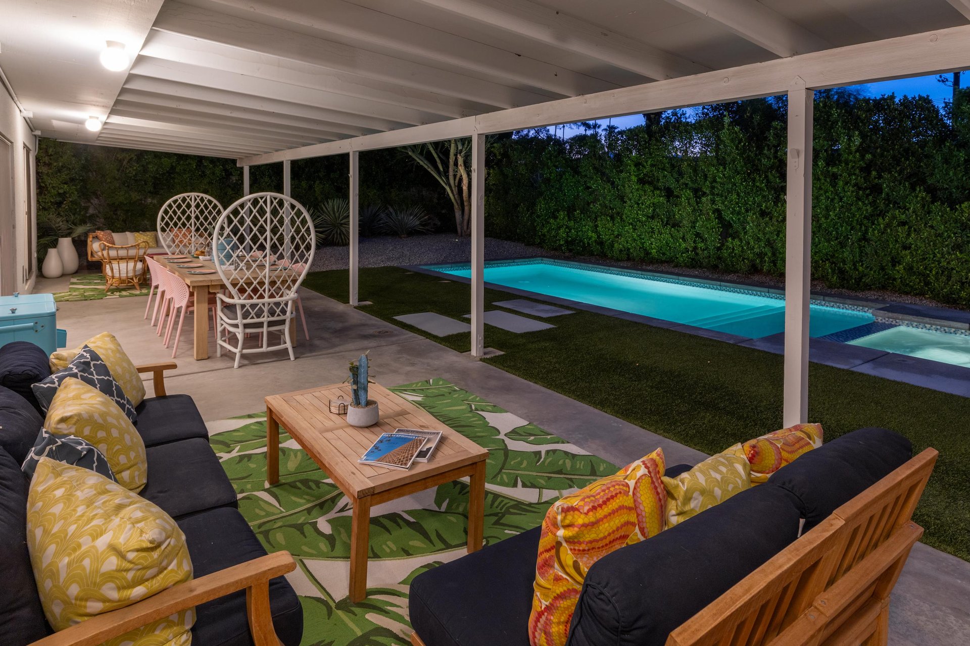 Tons of outdoor lounge spaces