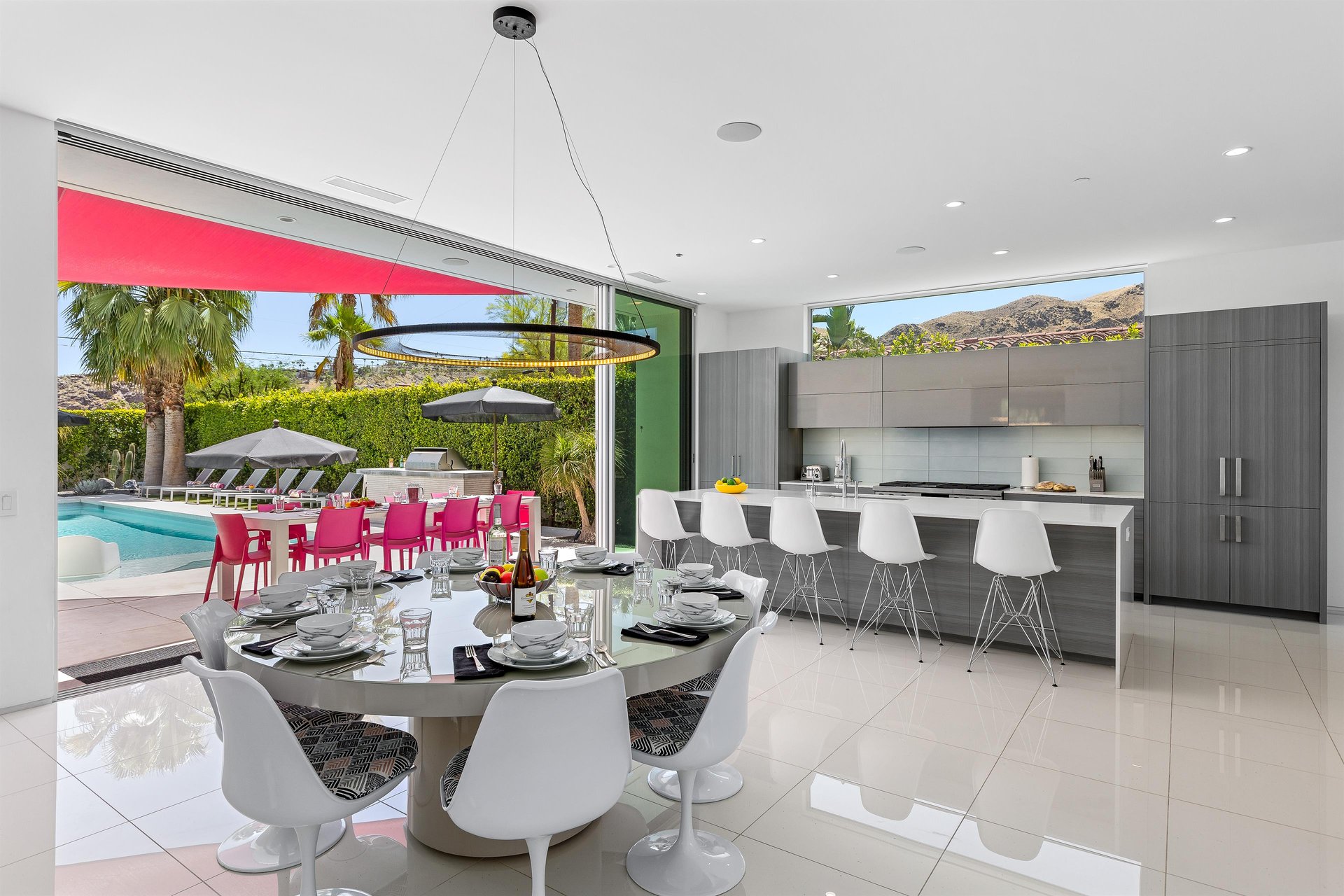 Open concept kitchen and dining room