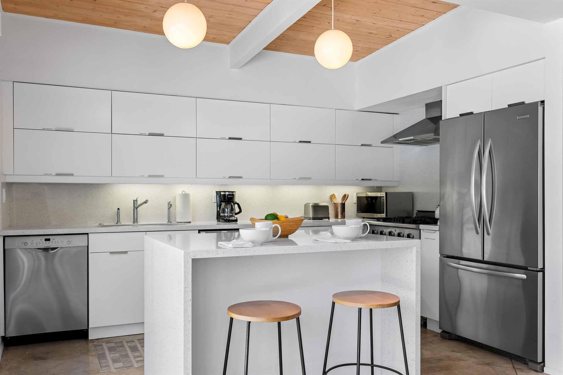 White kitchen island