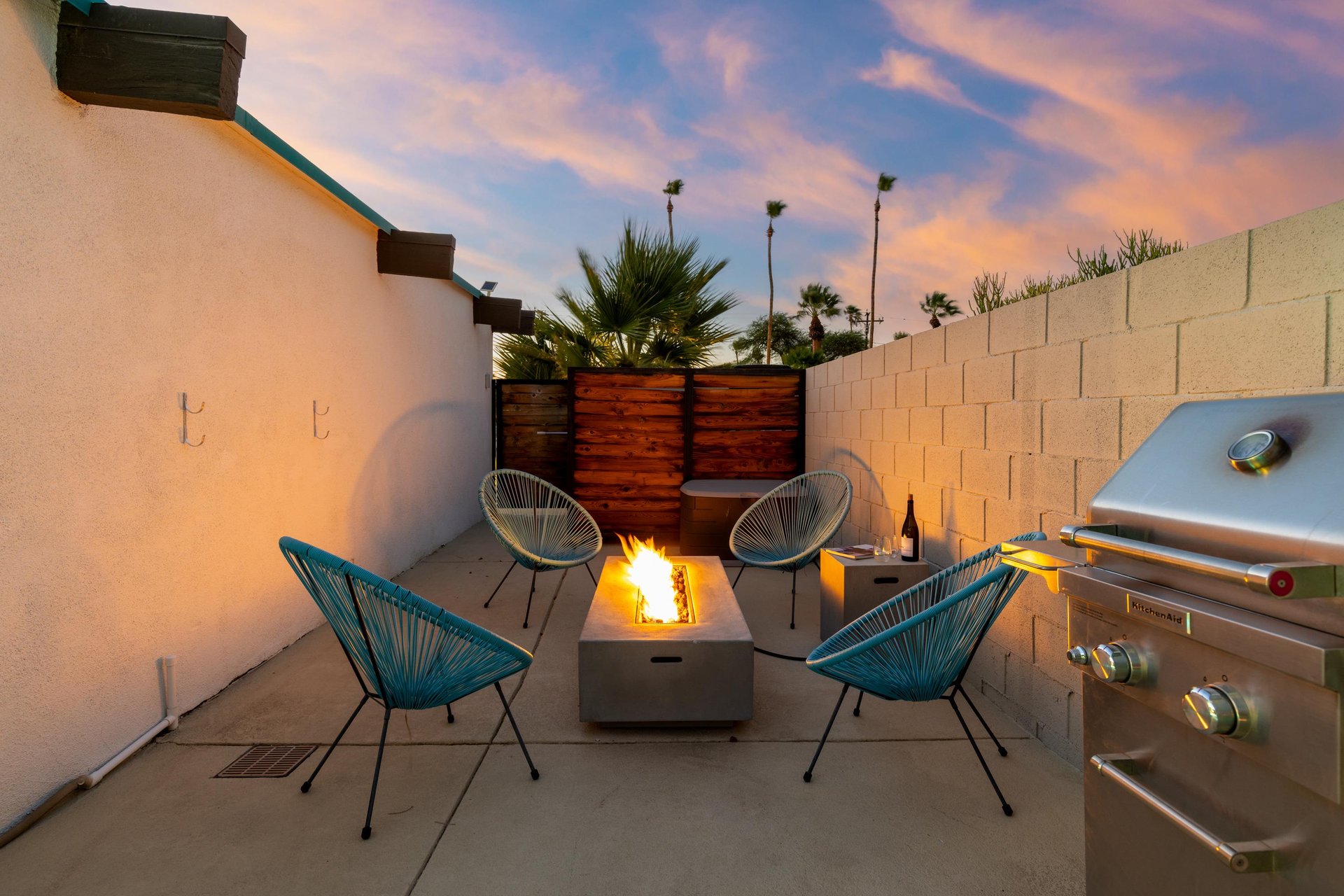 Warm up at night around the firepit