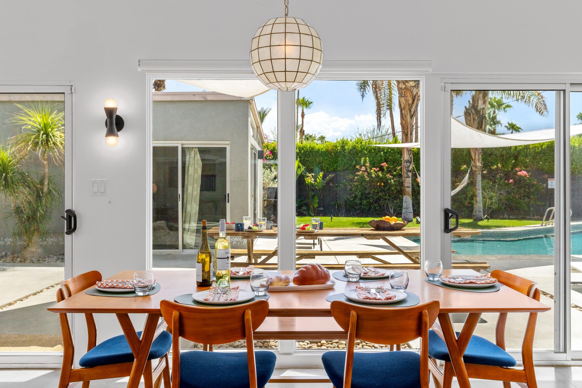 Open concept living and dining room