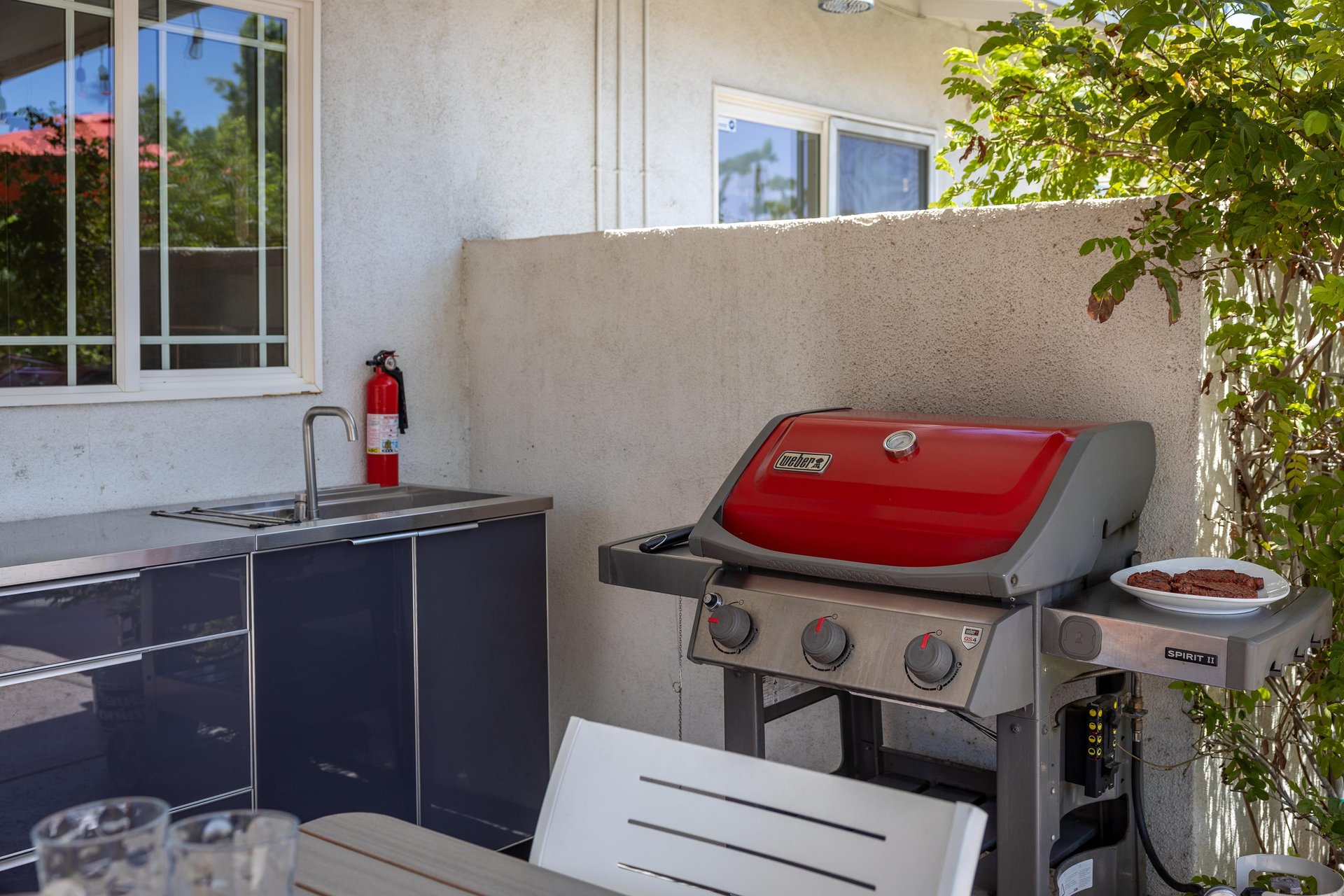 BBQ Grill and wet bar