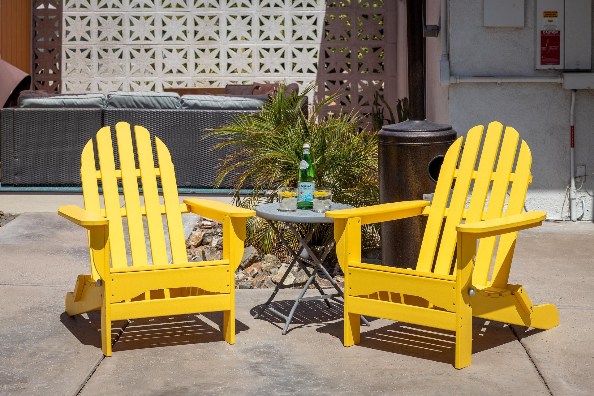 Multiple seating areas on the Pool Deck