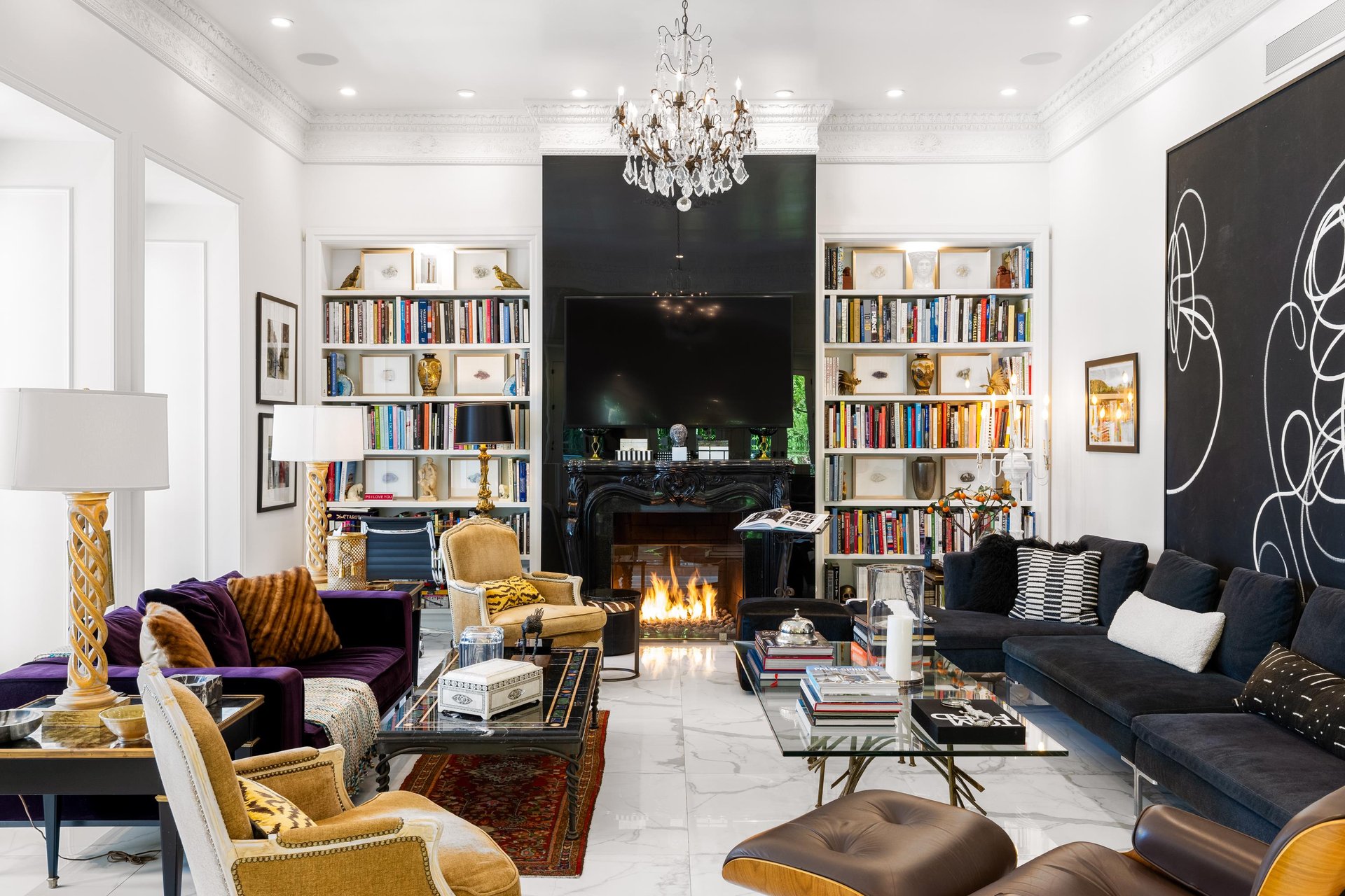 Gorgeous gas fireplace