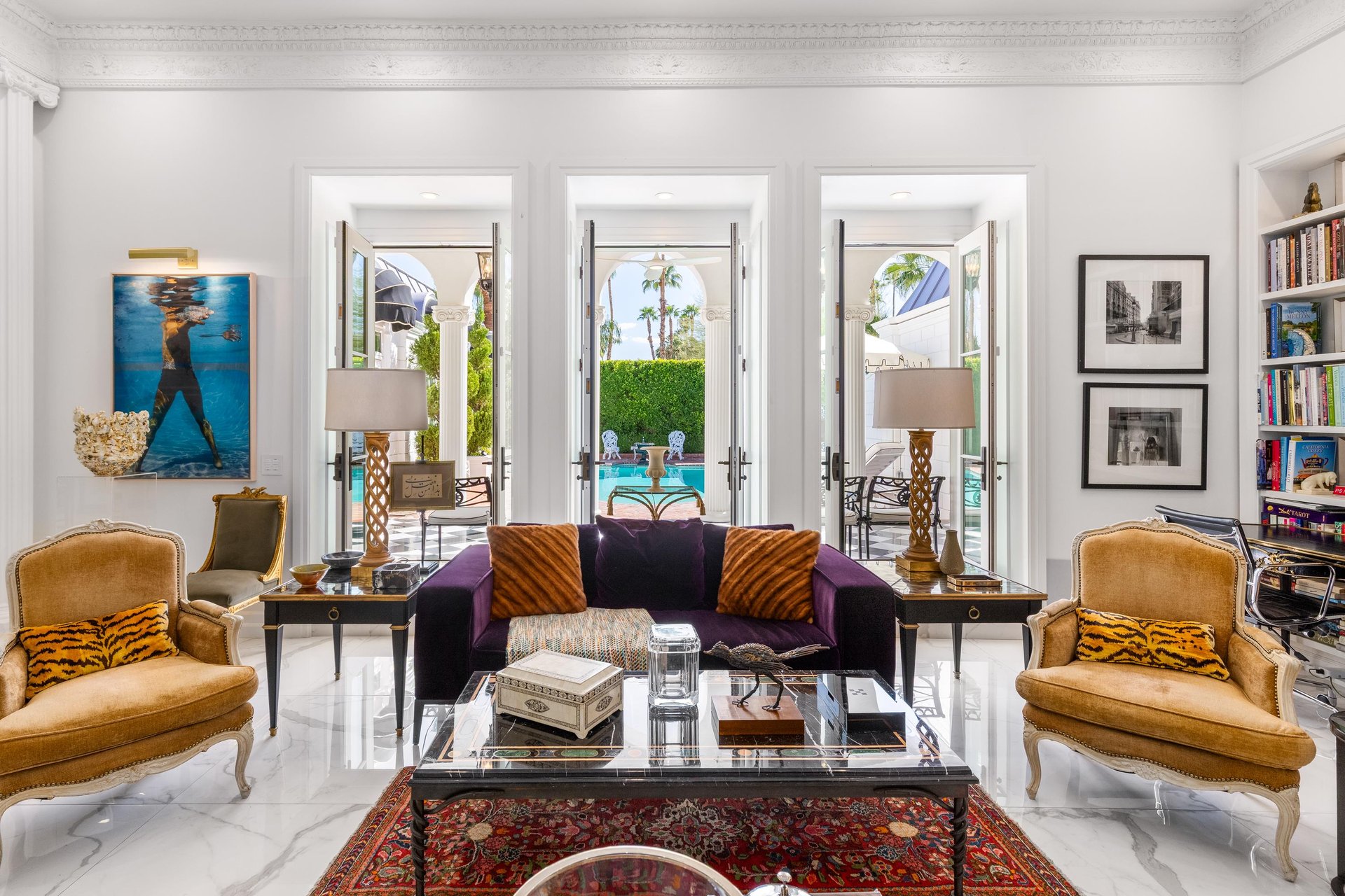 Access to the pool yard