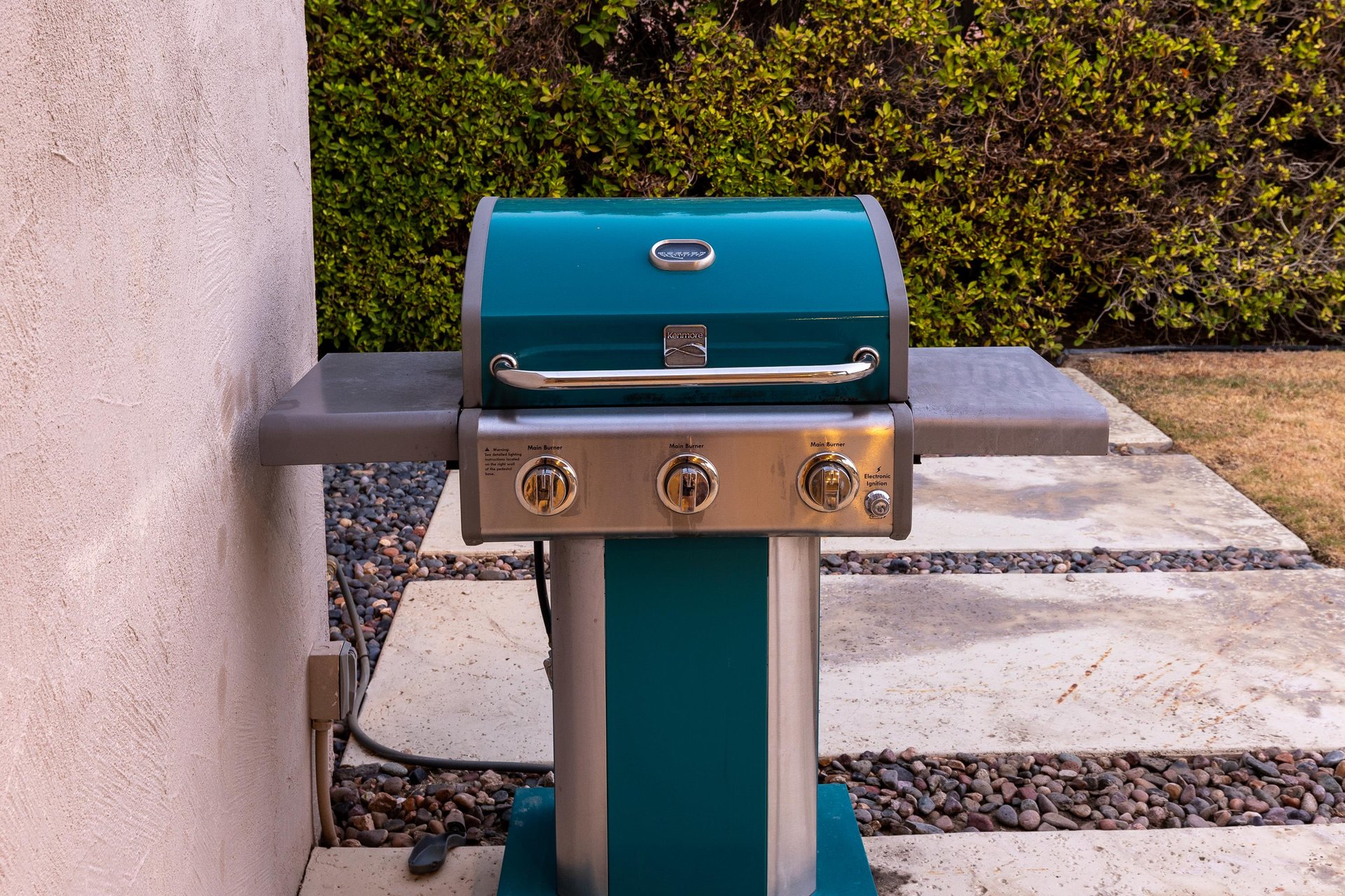 Blue BBQ grill