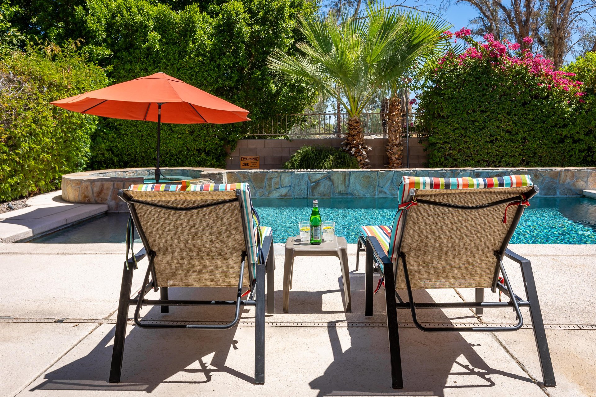 Lounging pool chairs