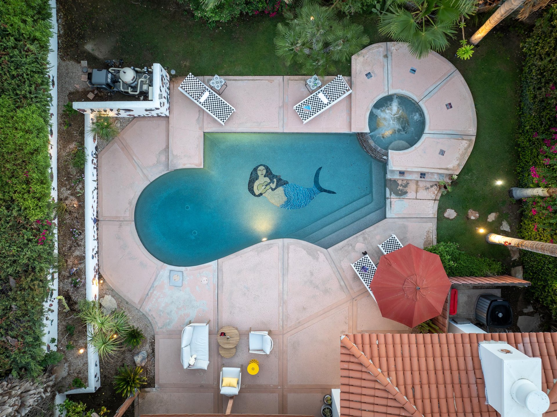 Aerial pool views