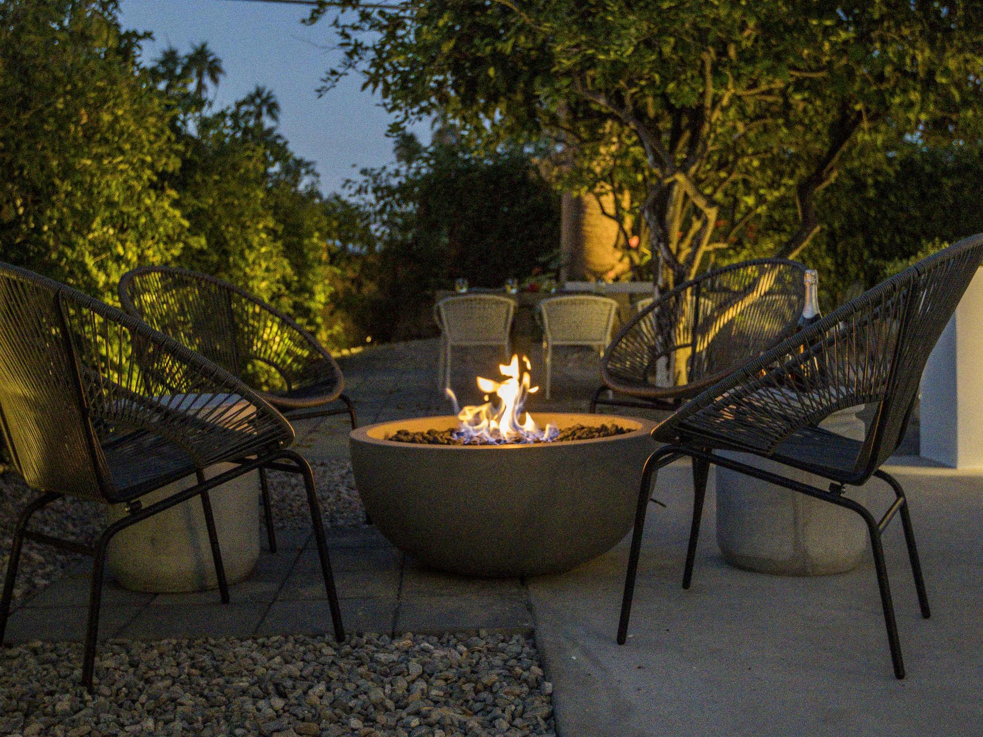 Fire Pit lounge near the pool