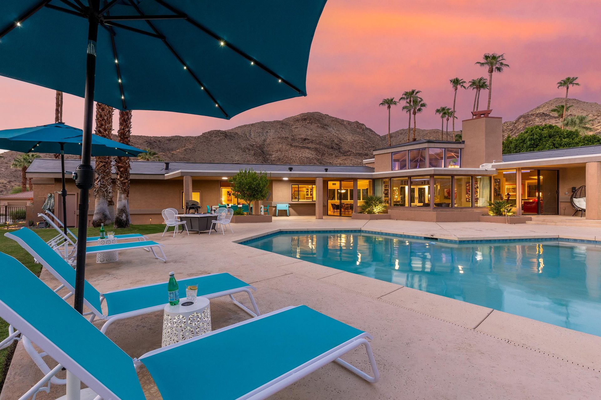 Watch stunning sunsets by the pool