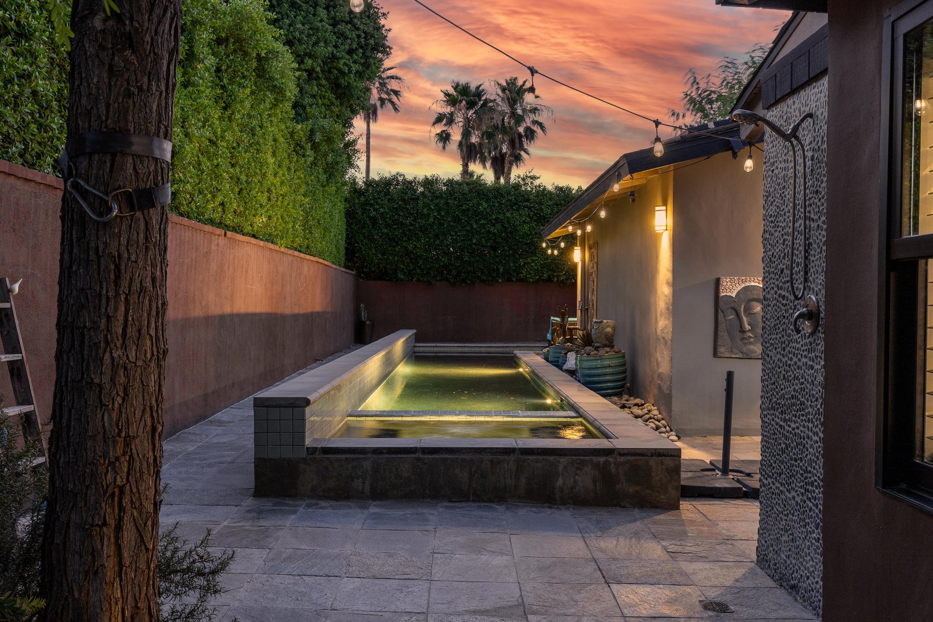 Palm tree studded sunsets