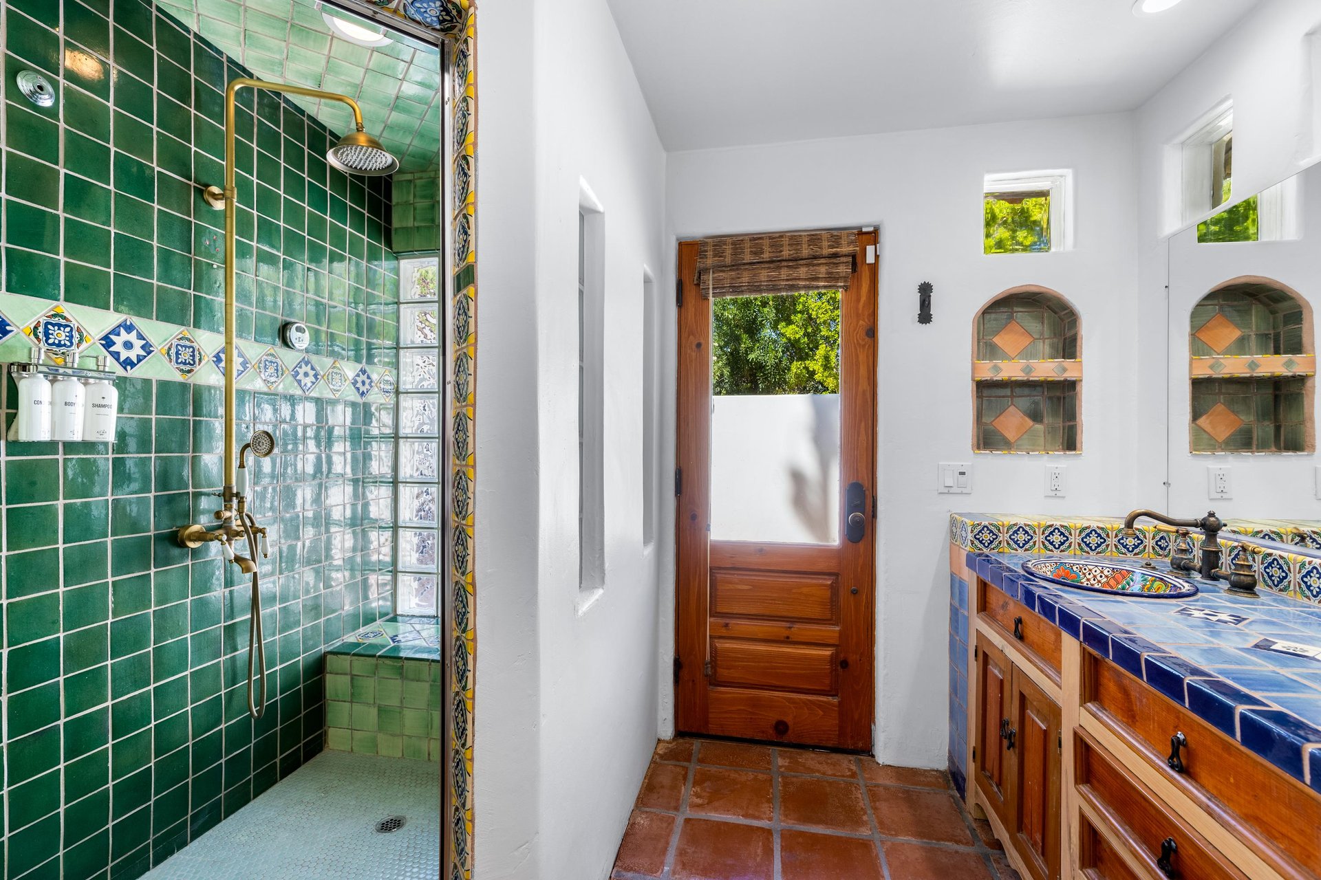 Guest bathroom with imported tiles