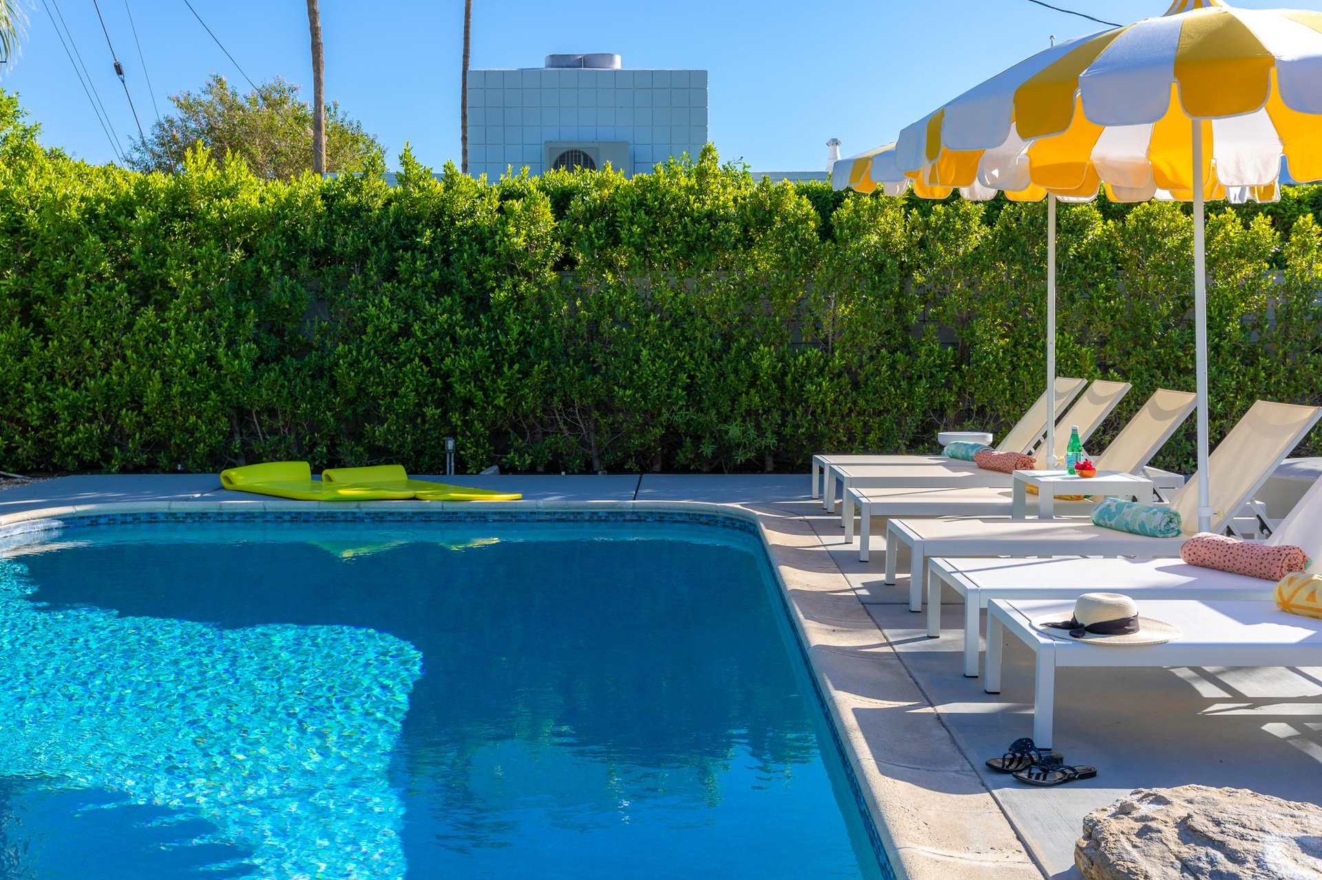 Pebble finish heated pool