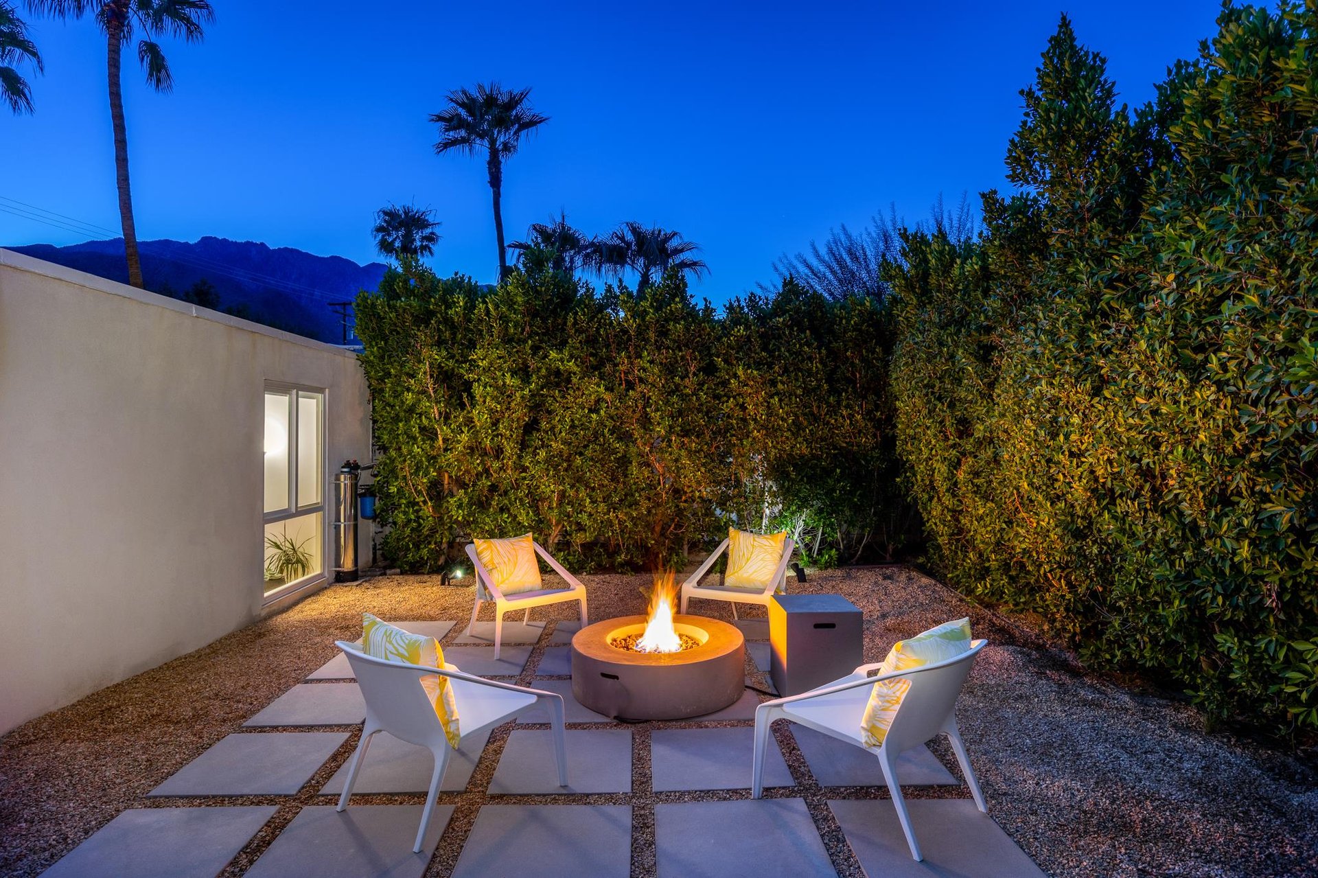 Fire pit lounge area