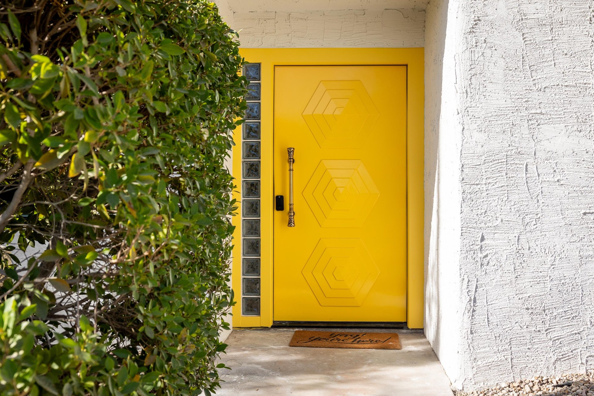 Gorgeous architectural midcentury modern Yellow Door