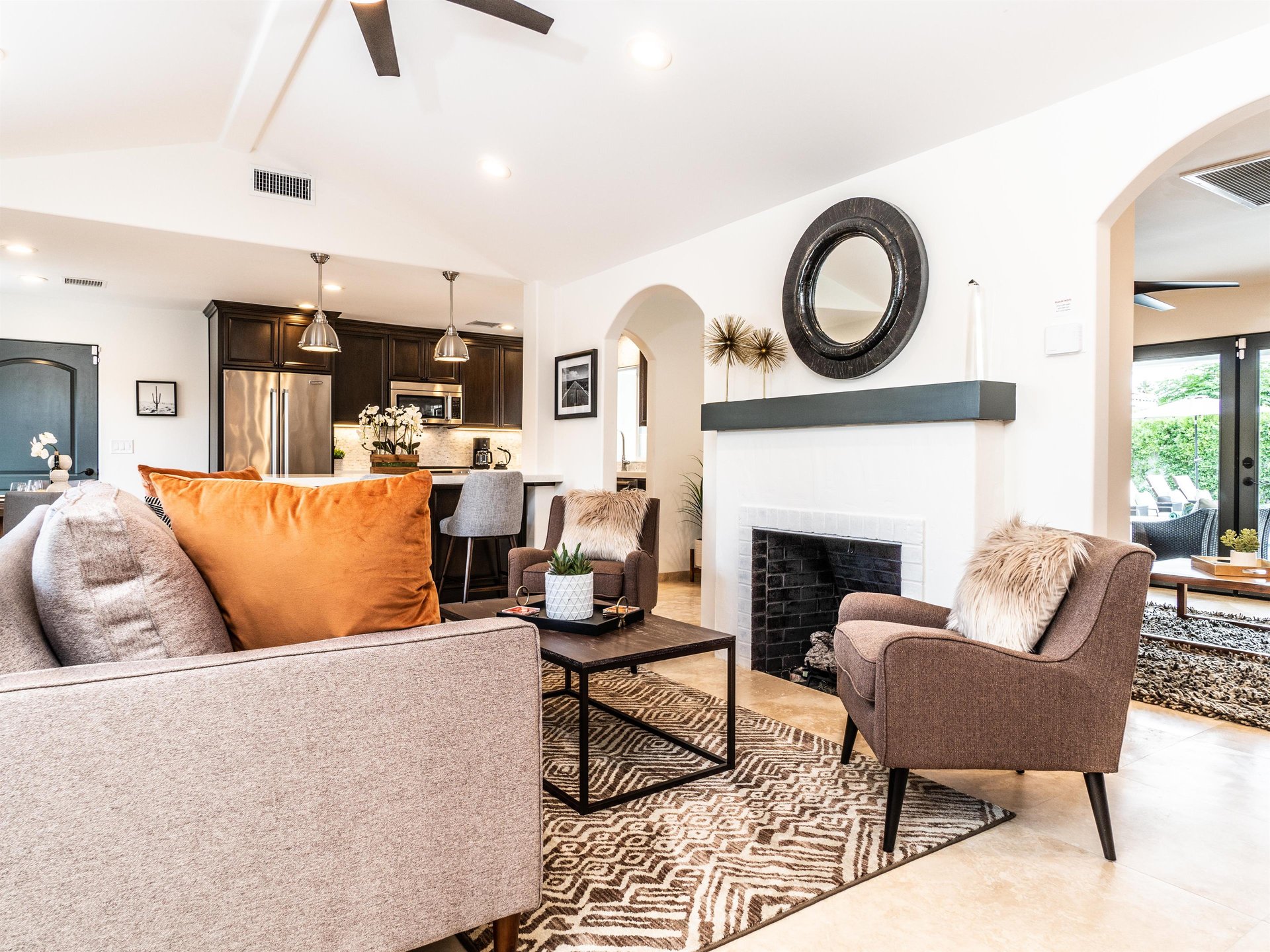 Relax in the bright living space