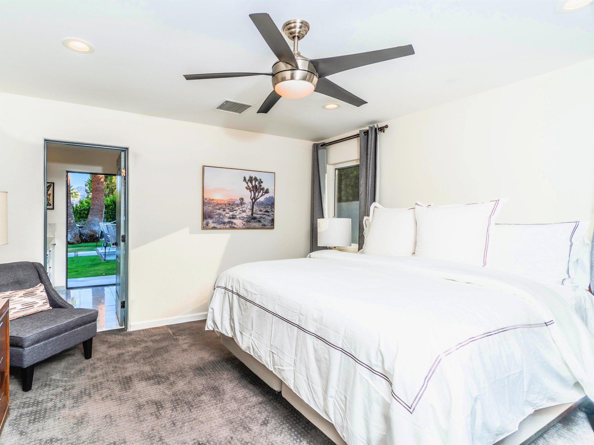 Guest bedroom with comfortable hotel quality mattress