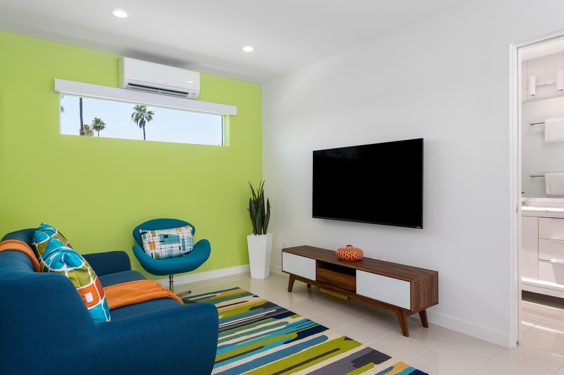 Flat screen TVs for relaxing movie nights