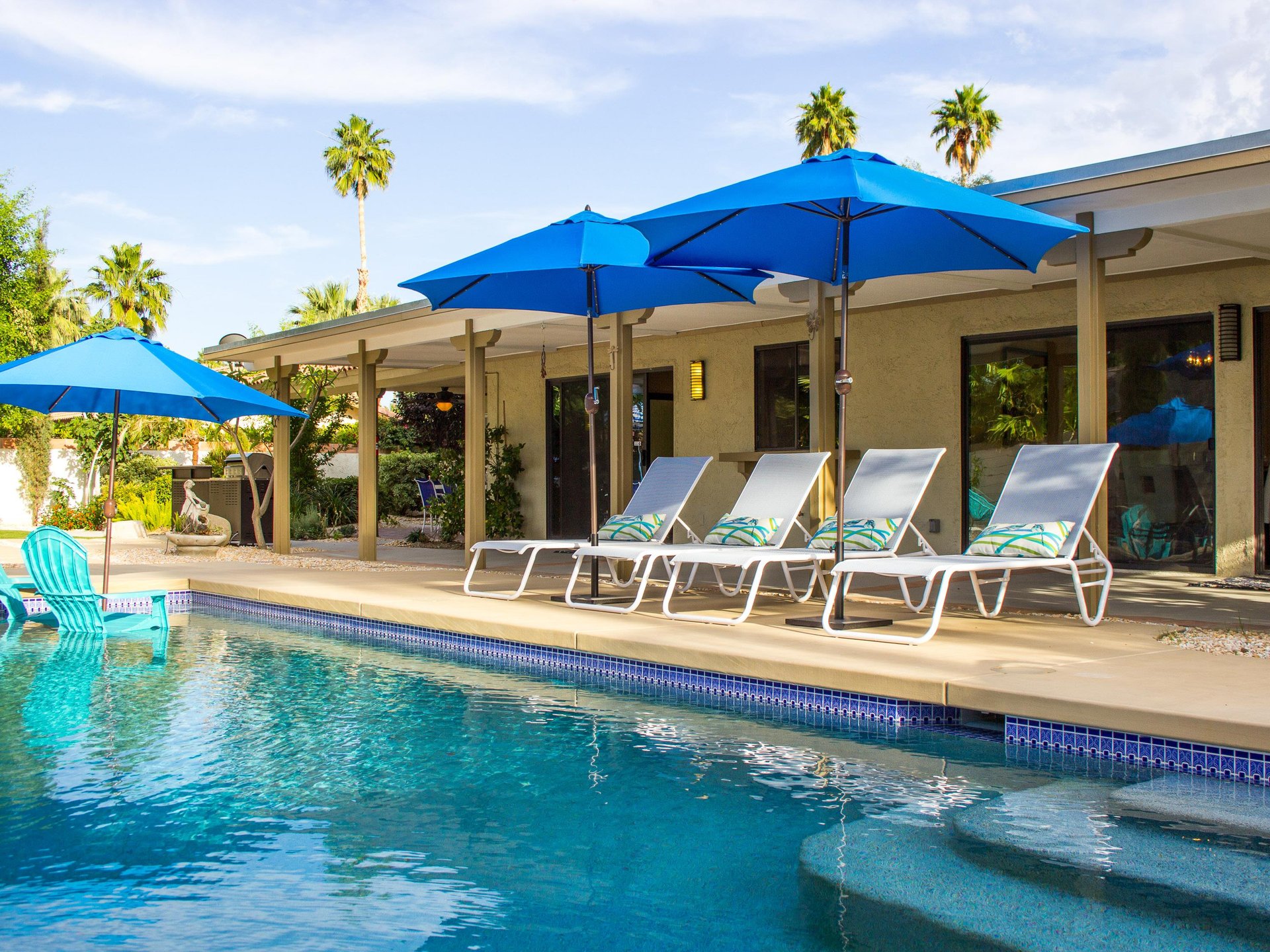 Dive into the pool at any time of the day or night