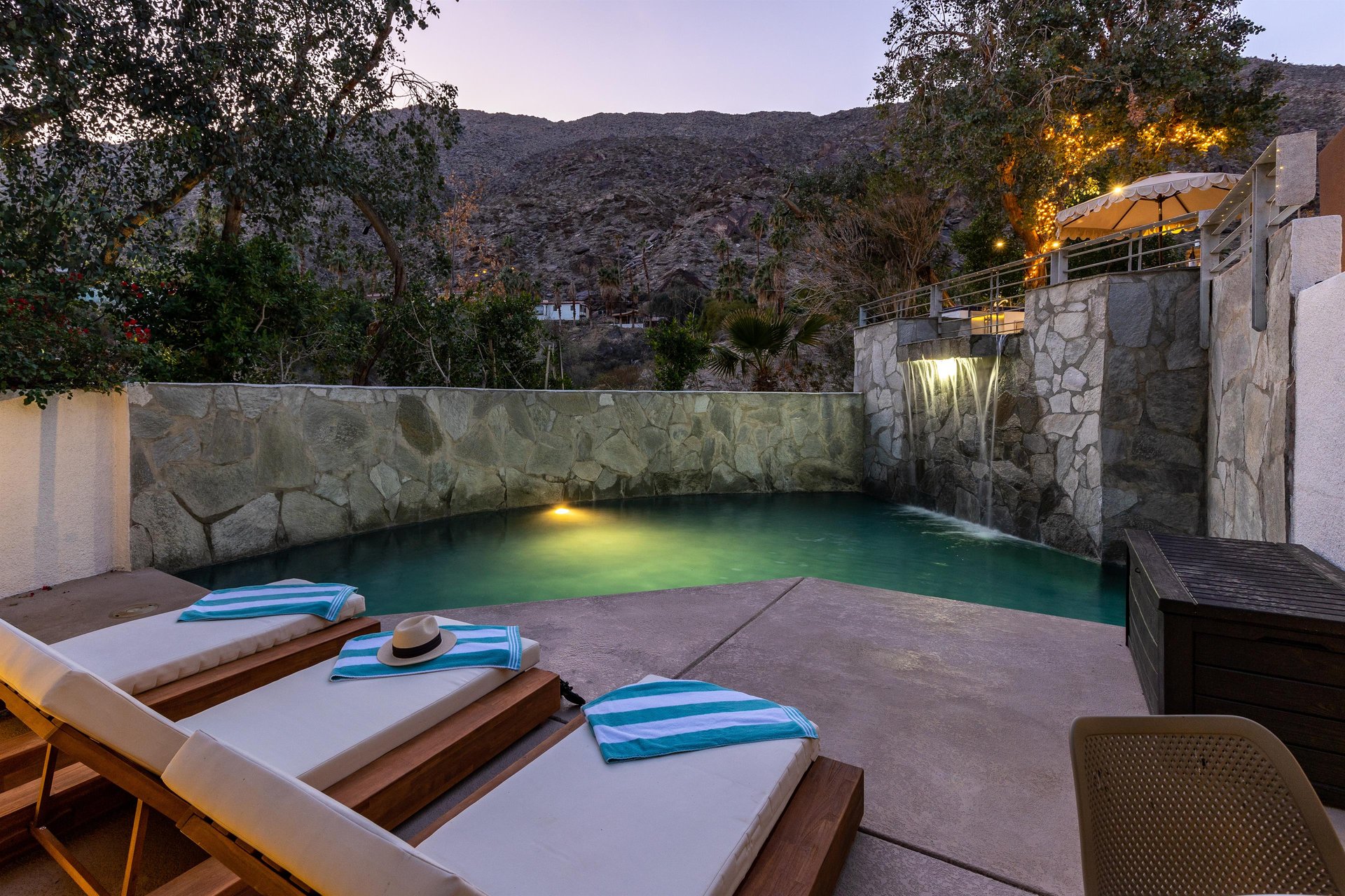 Watch the sunset from the pool