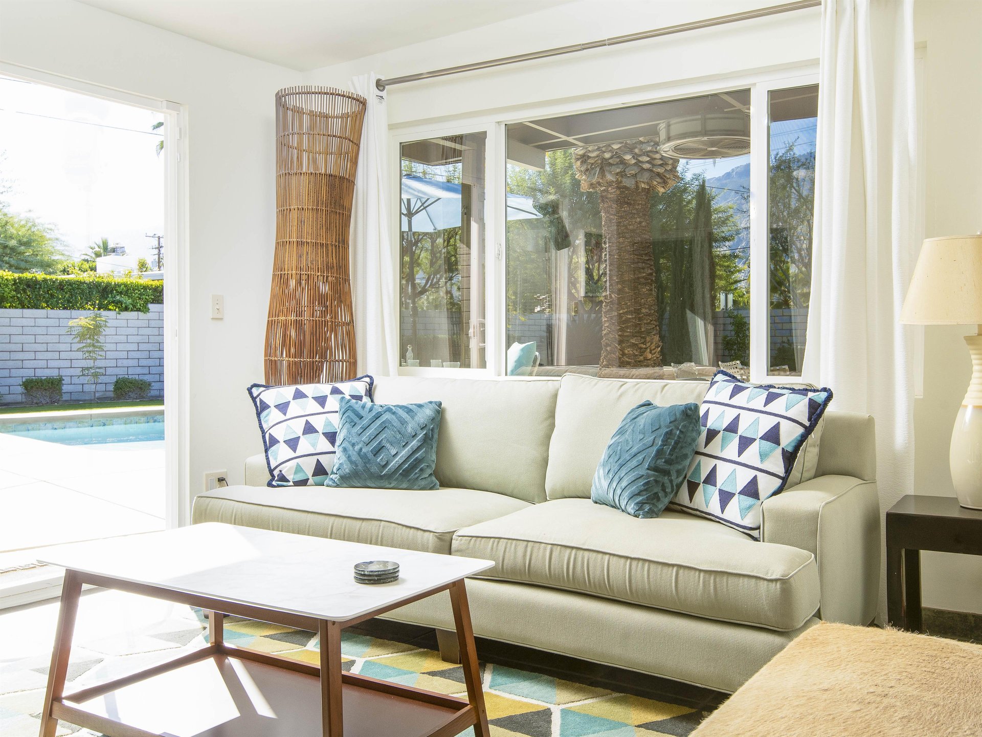 Relax in the bright living space