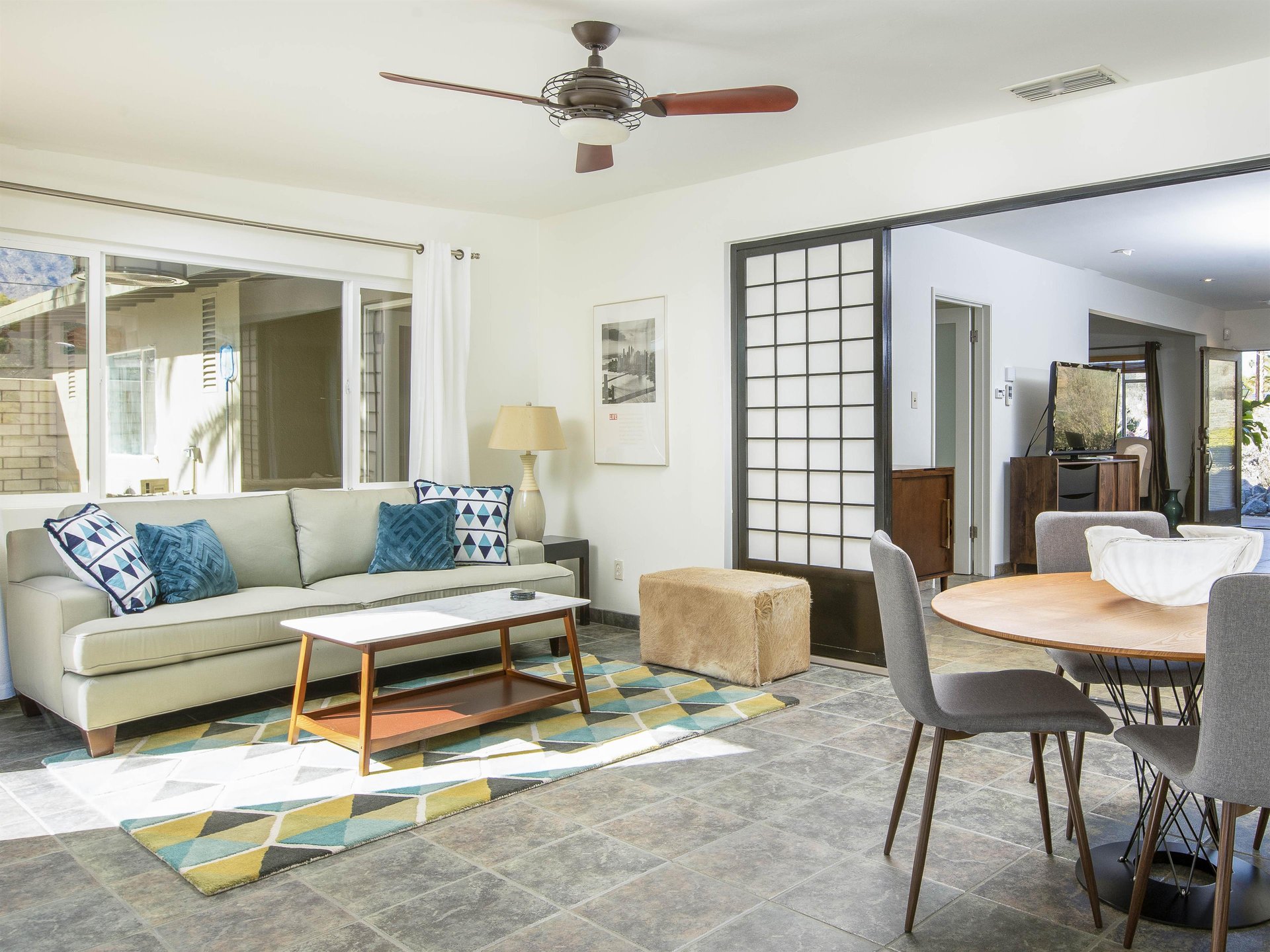 Hang out together in the open living room