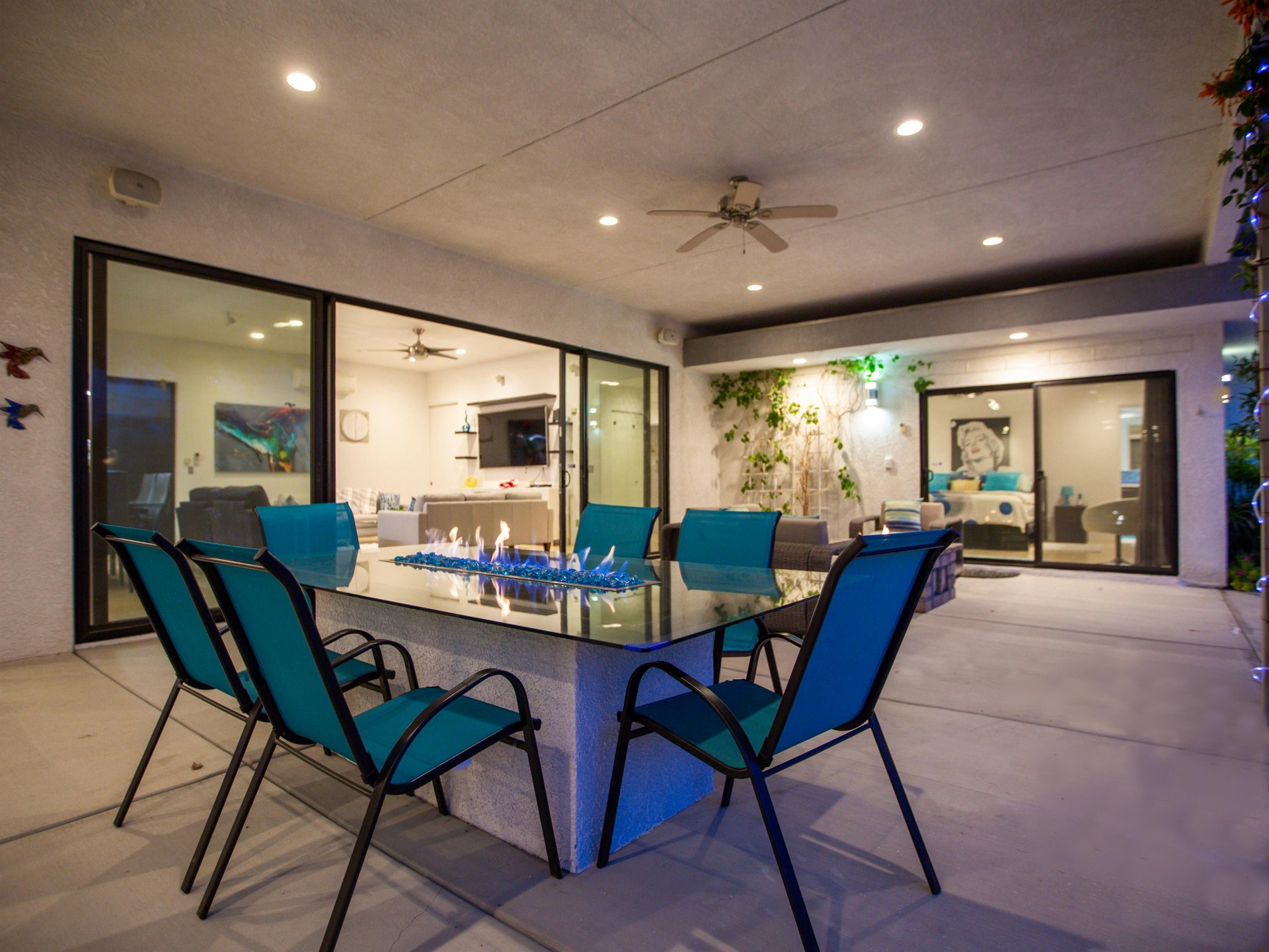 Sit around the fire pit