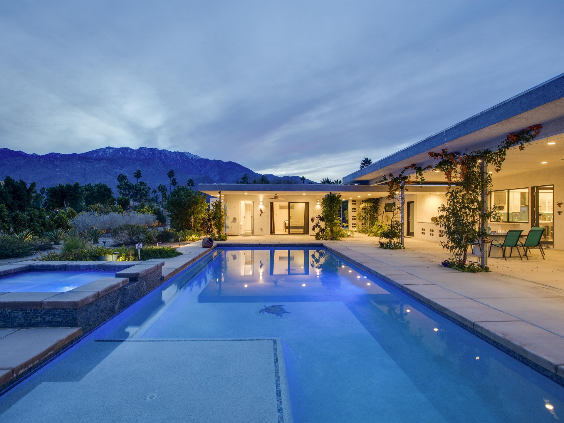 Dive into the pool at any time of the day or night