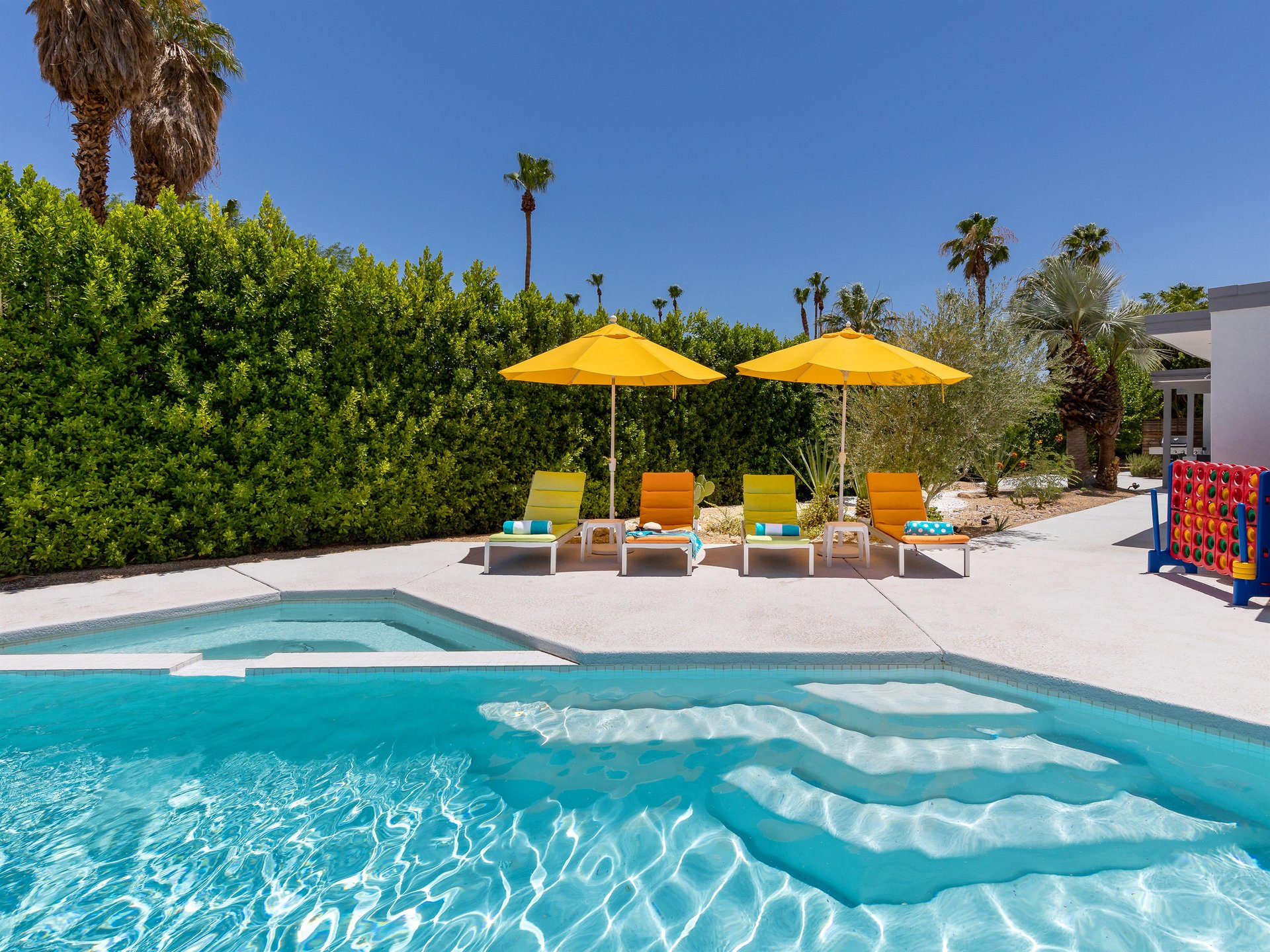 Lounge in the saltwater pool  spa