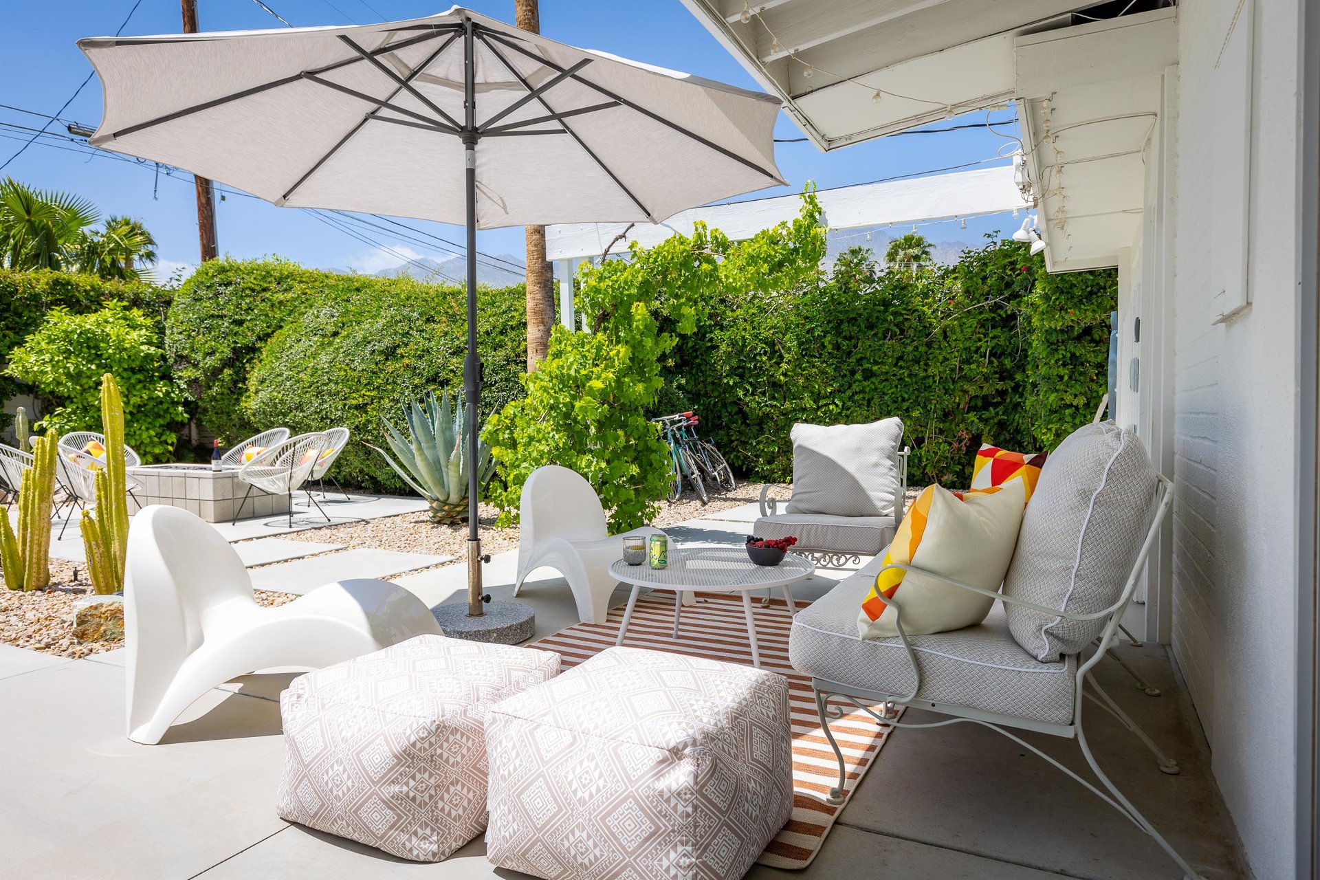 Covered outdoor seating