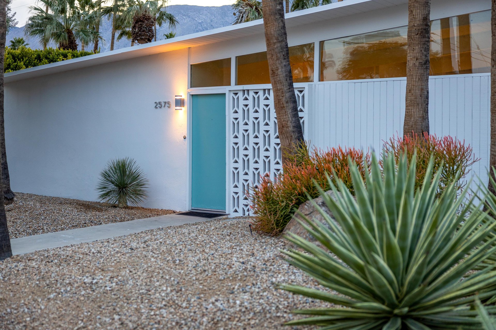 Turquoise door entrance