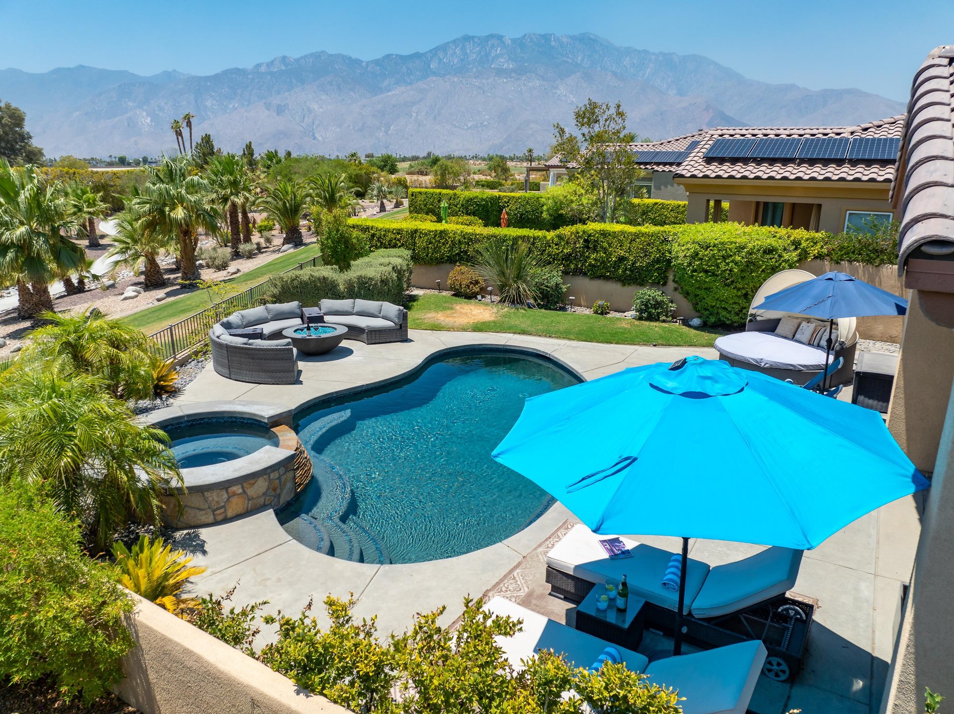 Aerial view of the amazing pool