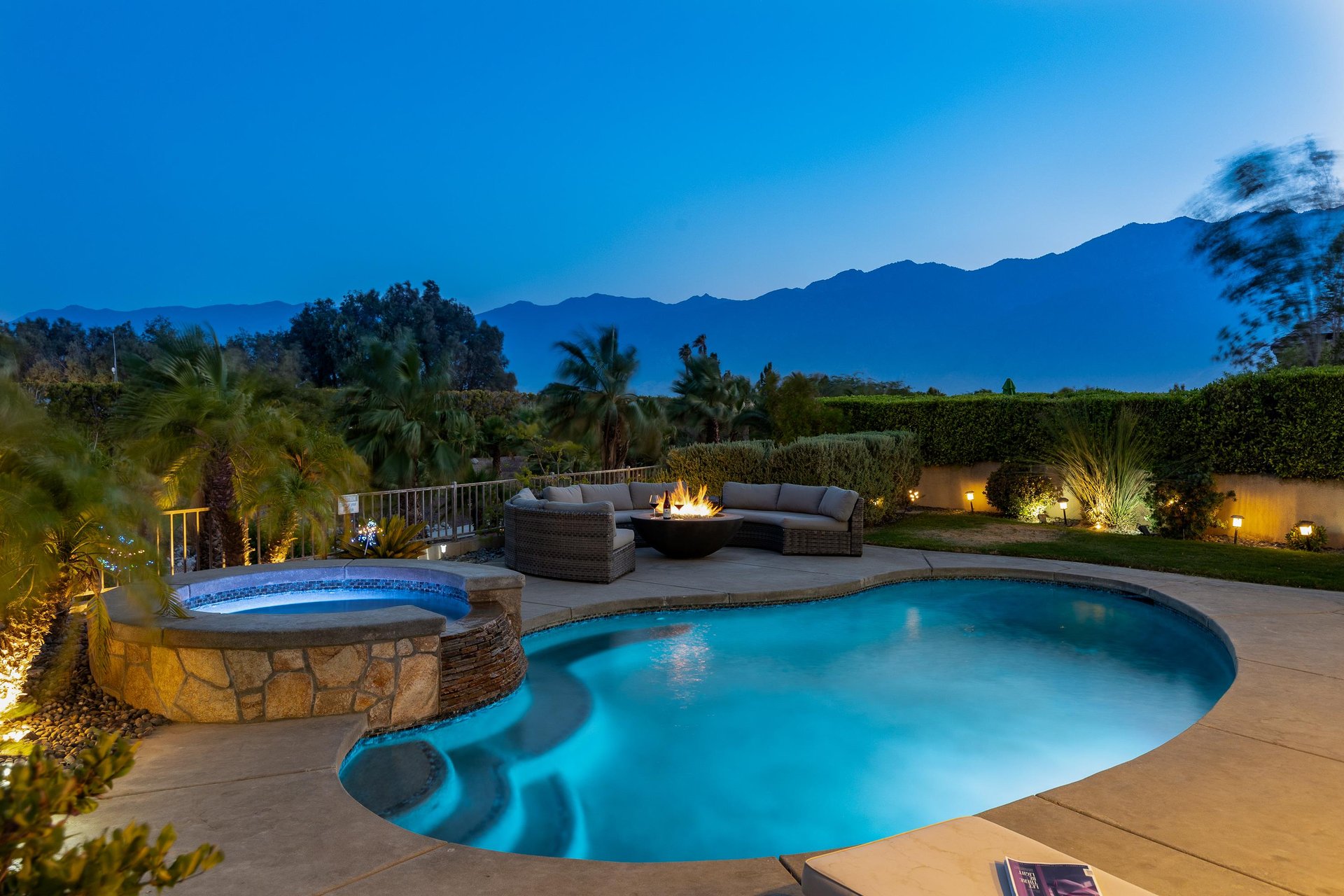 Watch the sunset from the pool deck