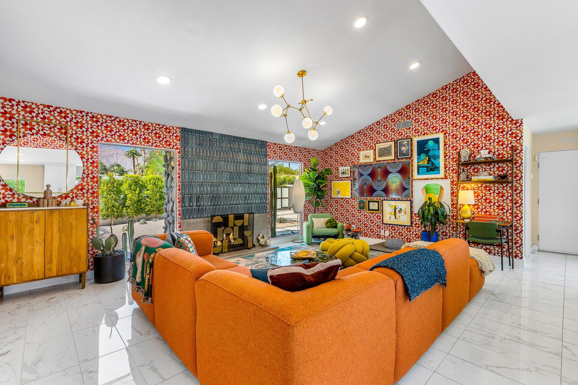 Gorgeous pops of turquoise and orange