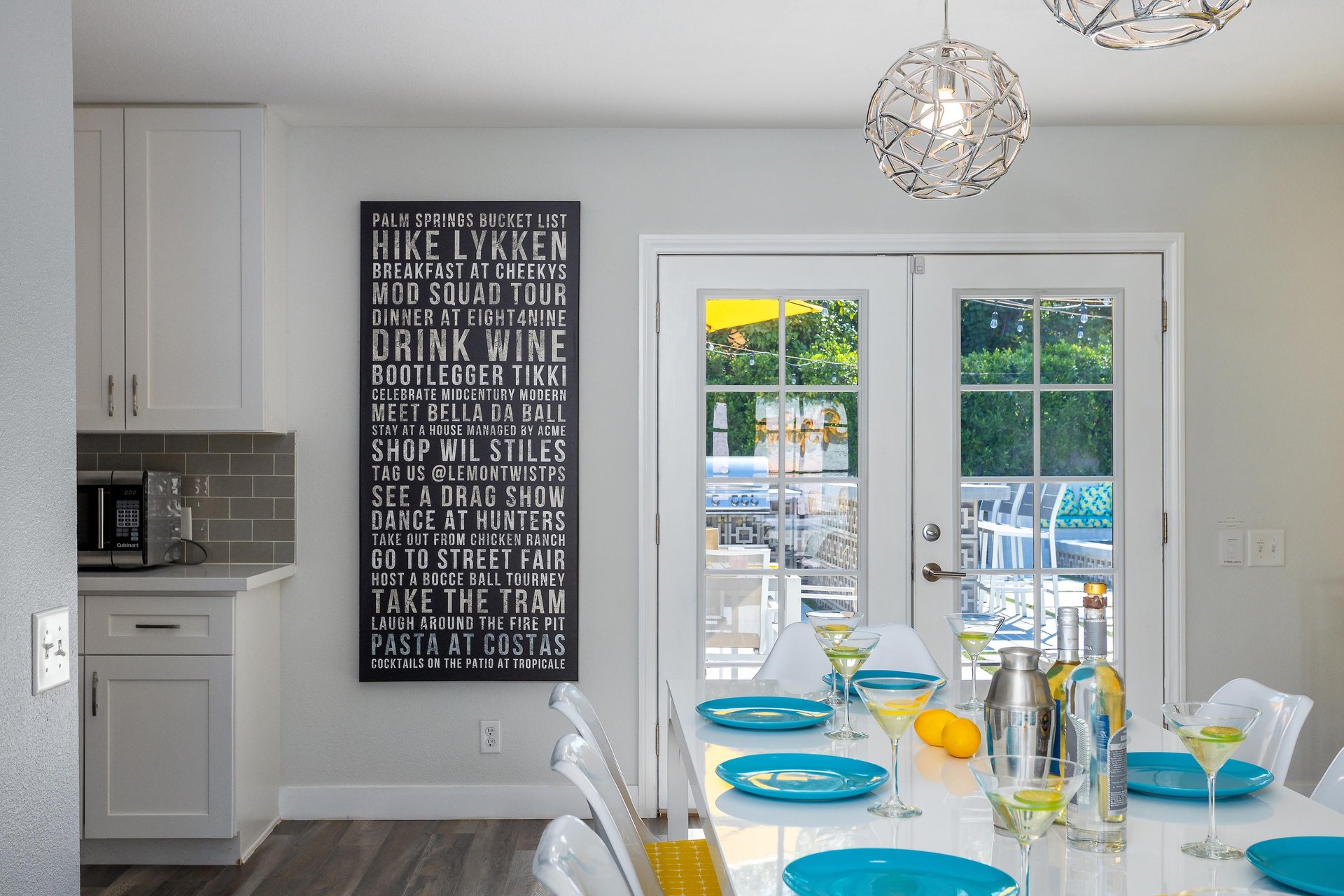 Inside dining space for your group