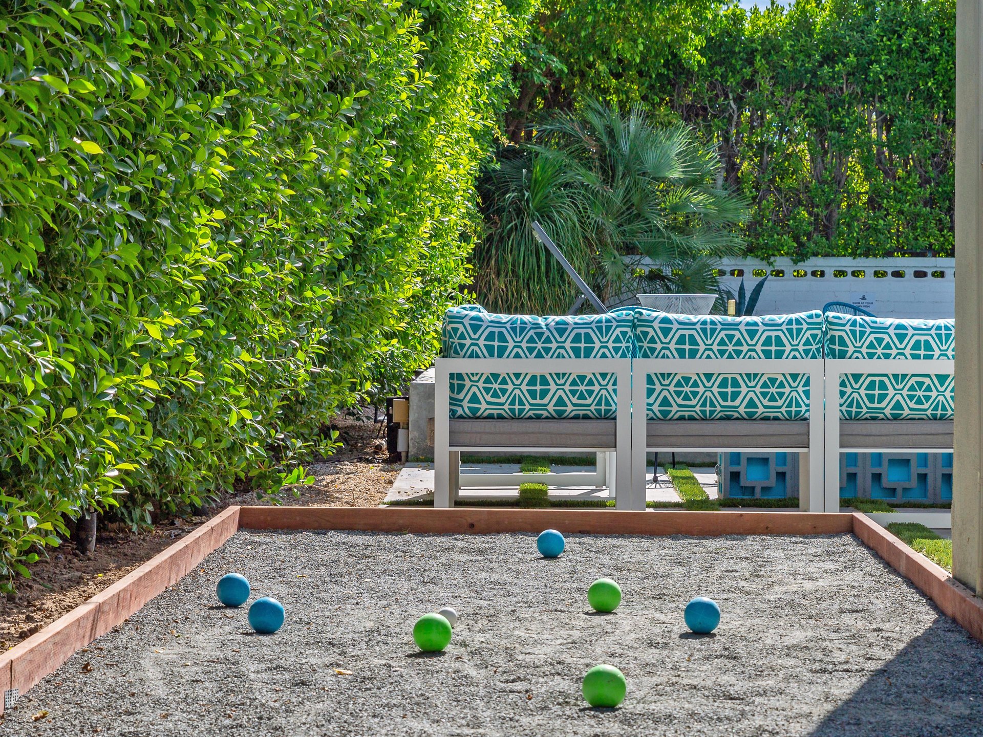 Theres even bocce ball