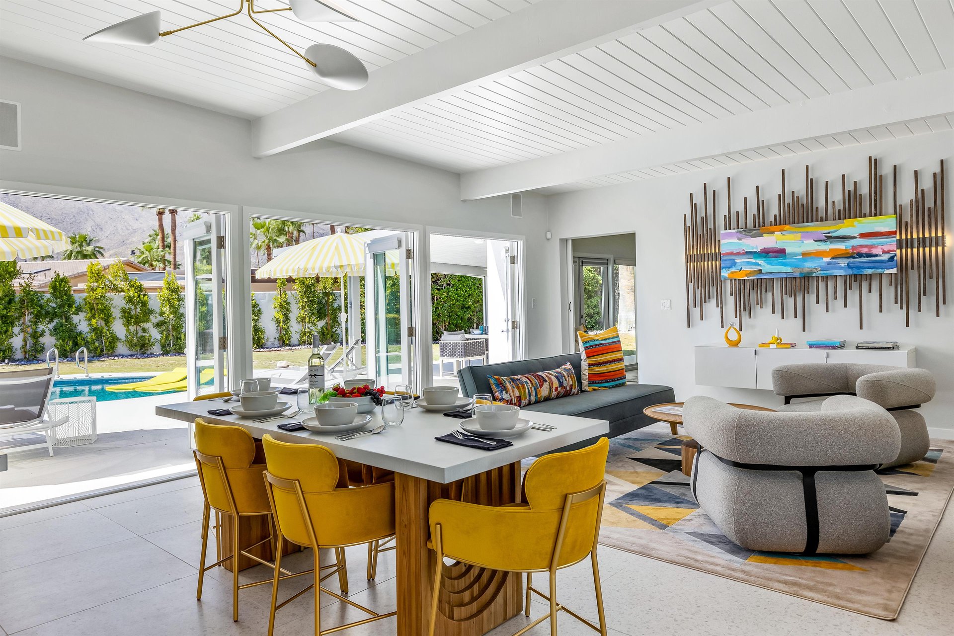 Living space flooded with natural light