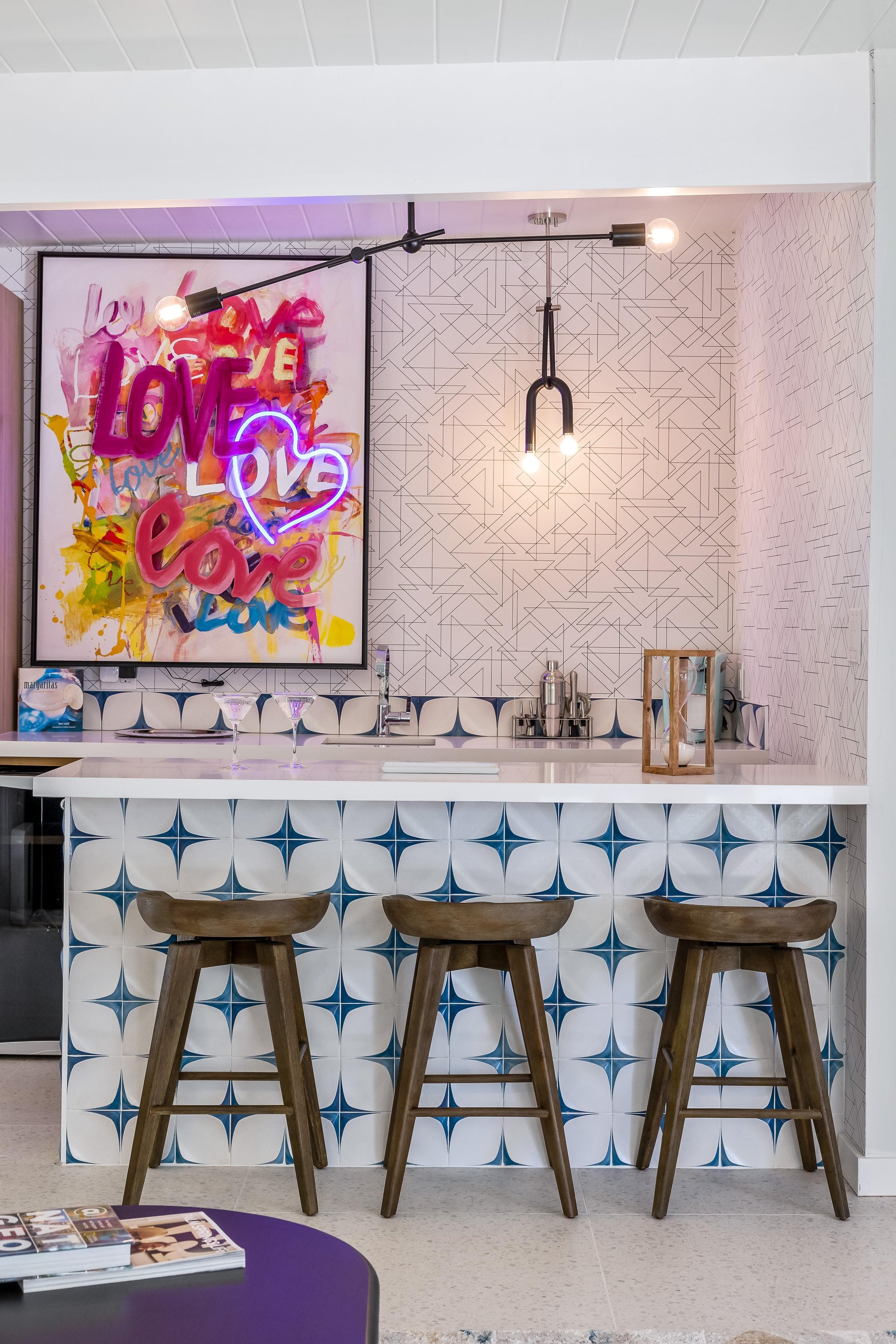 Stylish fun lit up artwork