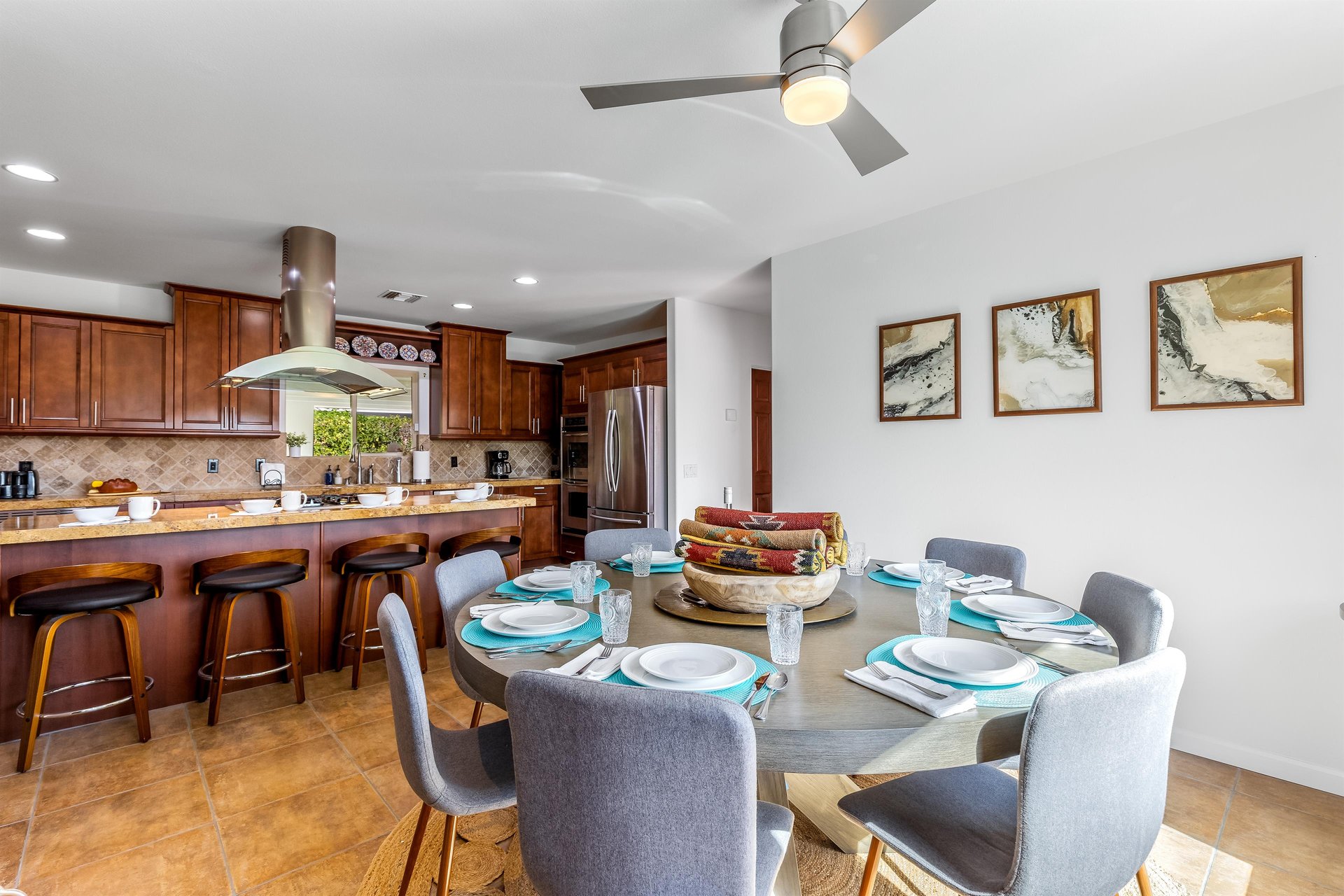 Dining table for eight