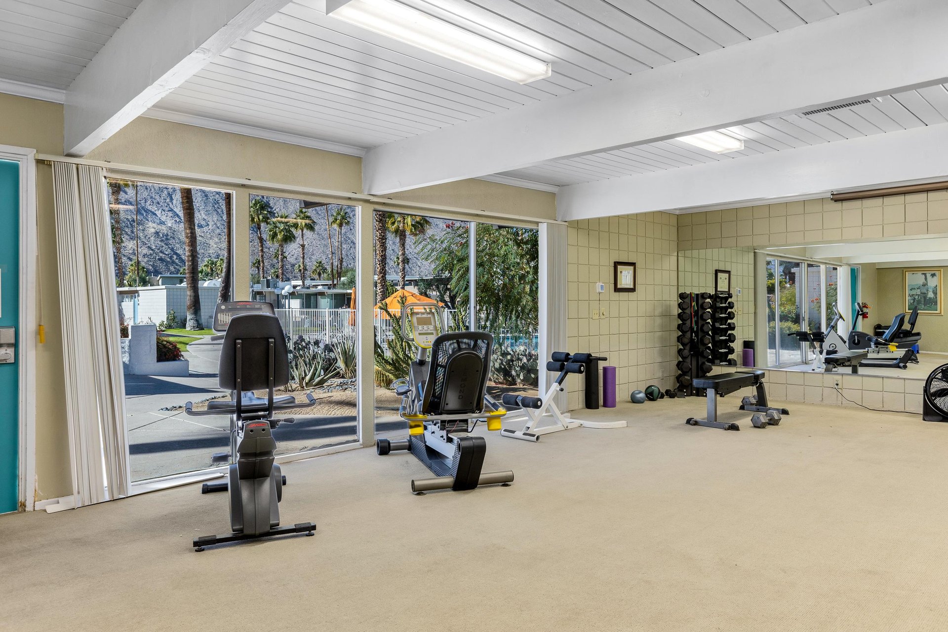 Enjoy a workout at the gym