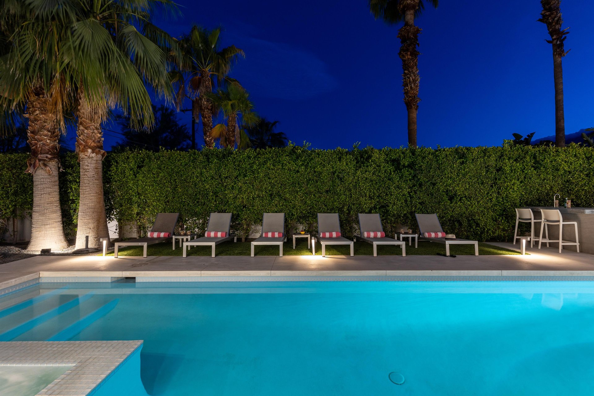 Tons of outdoor lounge seating