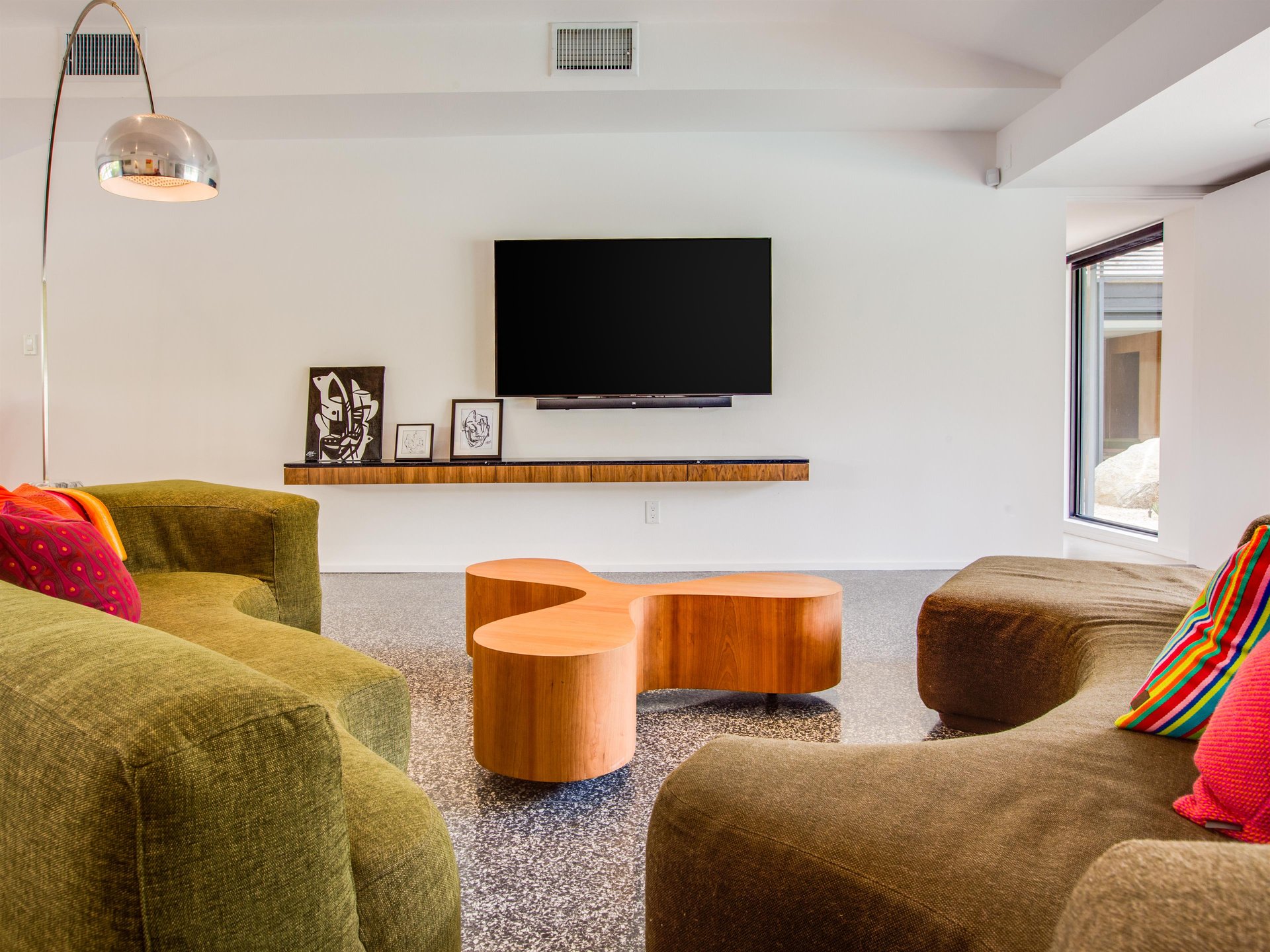 Flat screen TVs for relaxing movie nights