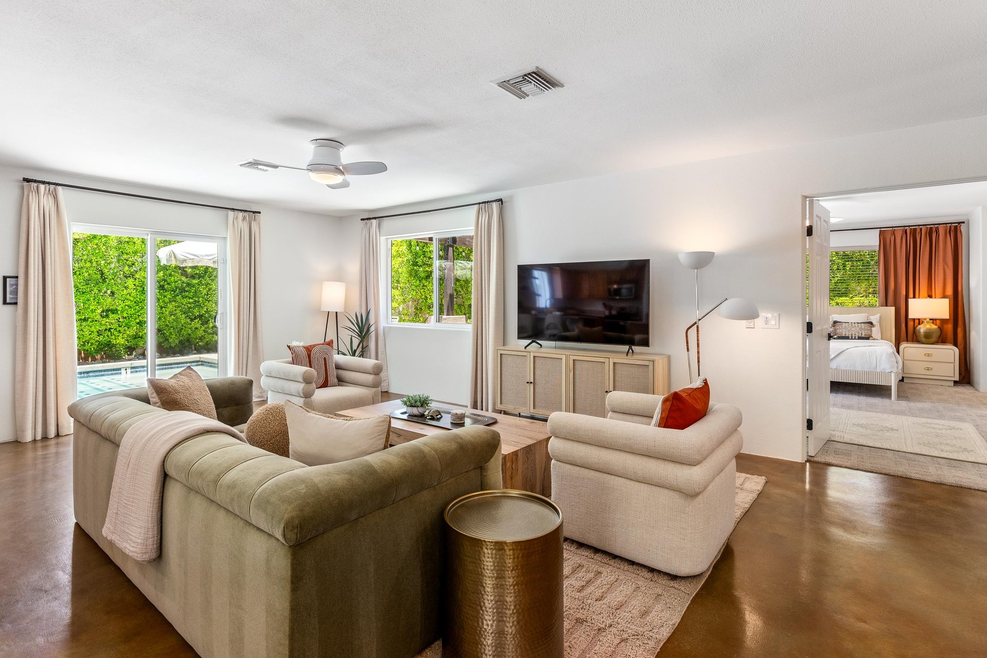 Room for everybody in the comfy living room