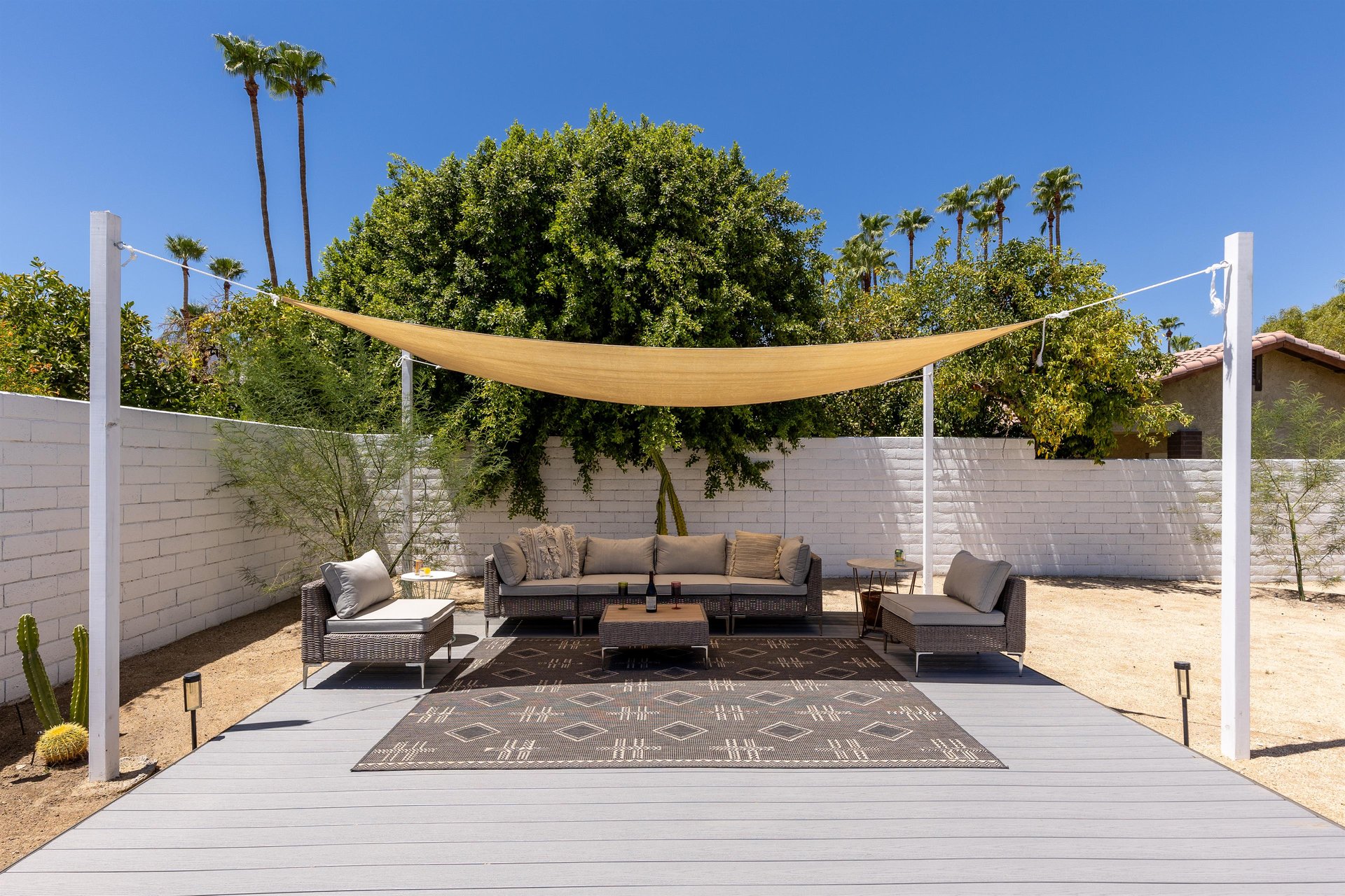 Shaded patio area perfect for rest and relaxation
