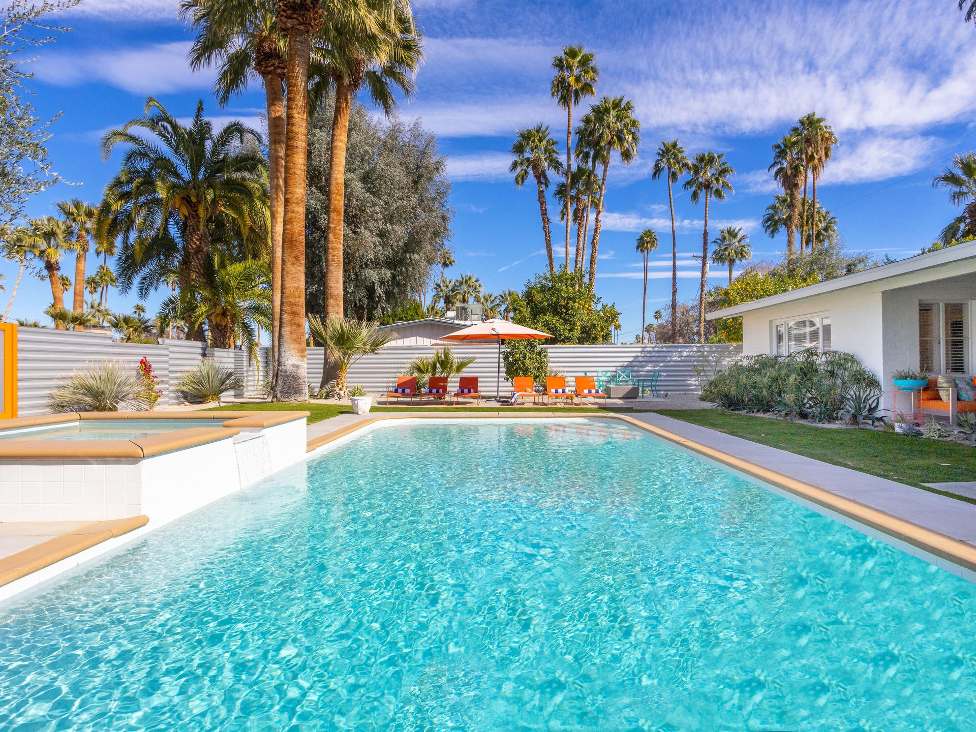 You will love the sundrenched pool yard