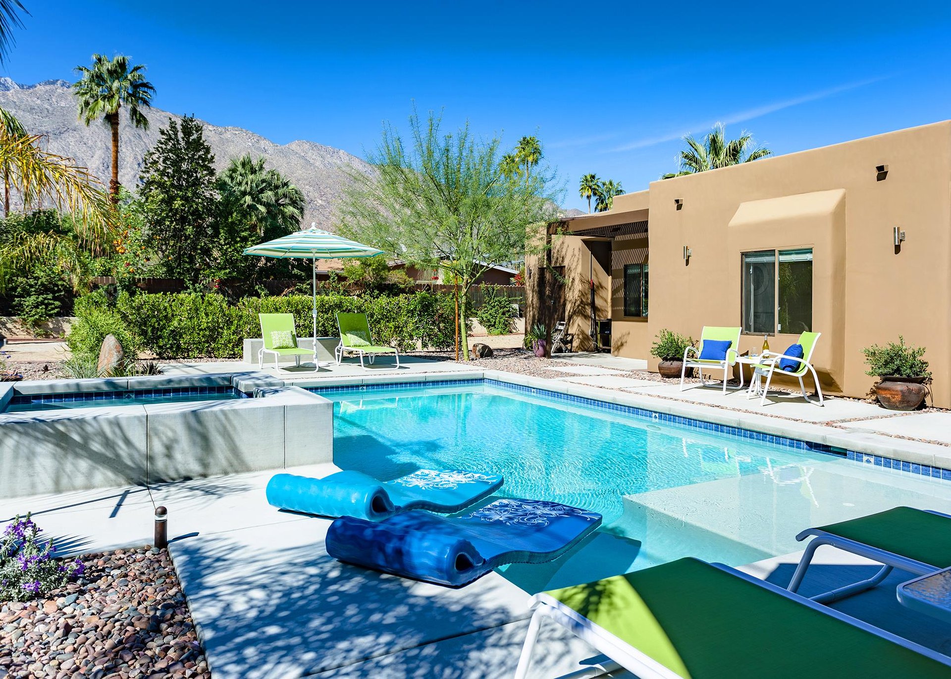 Enjoy the sundrenched pool yard