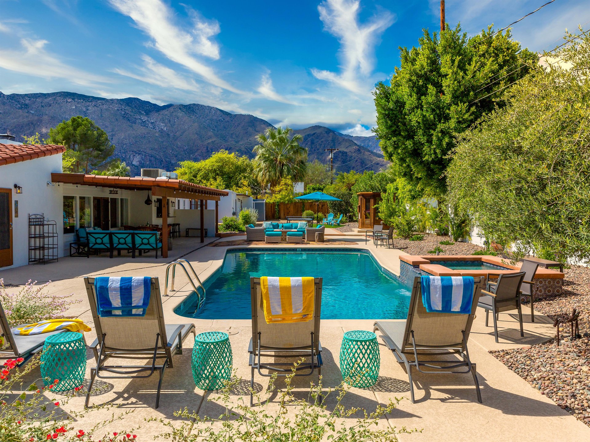 Enjoy the completely private pool yard