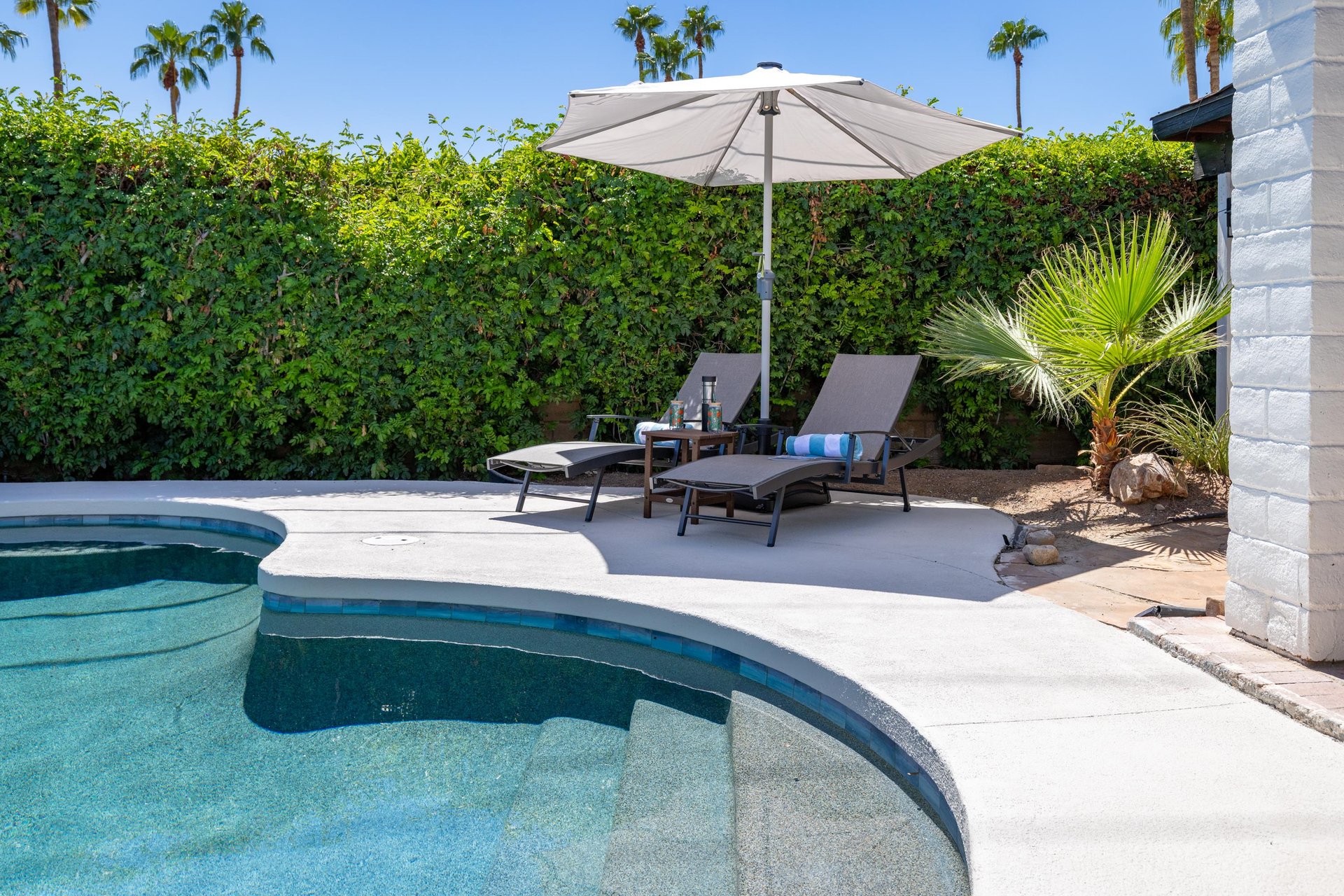 Step in the pristine pool