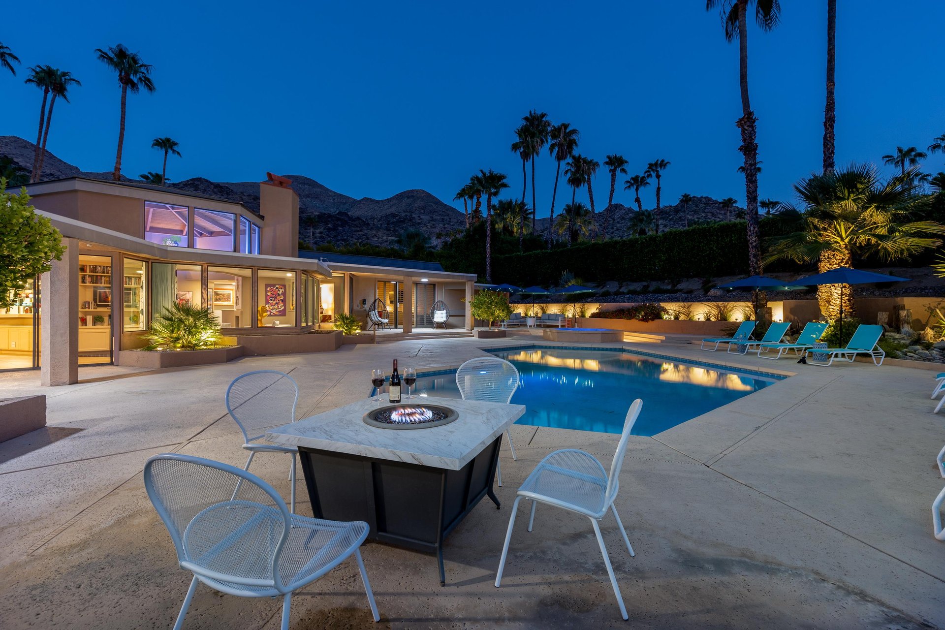 Outdoor seating for four