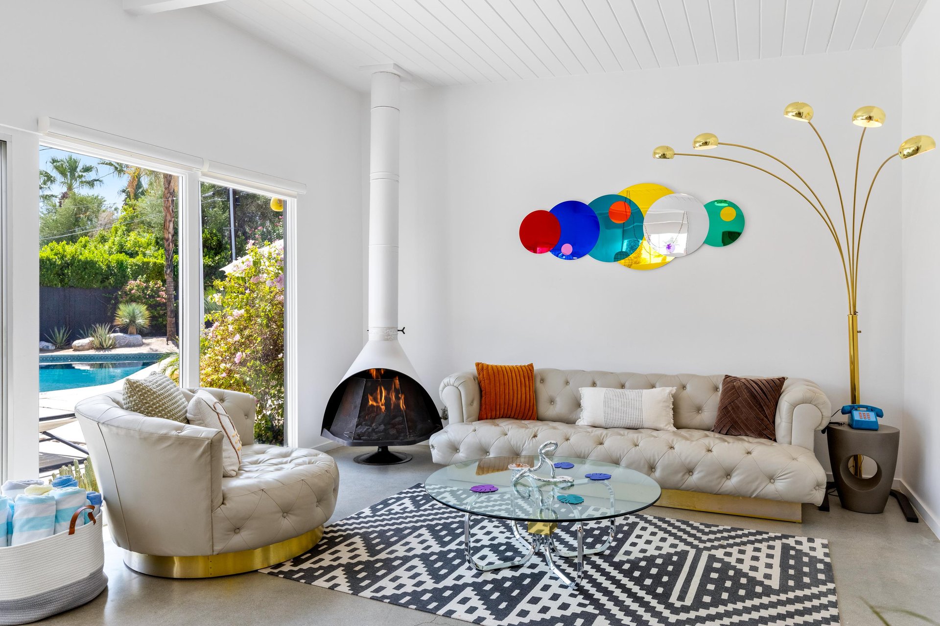 Striking Capiz shell chandelier